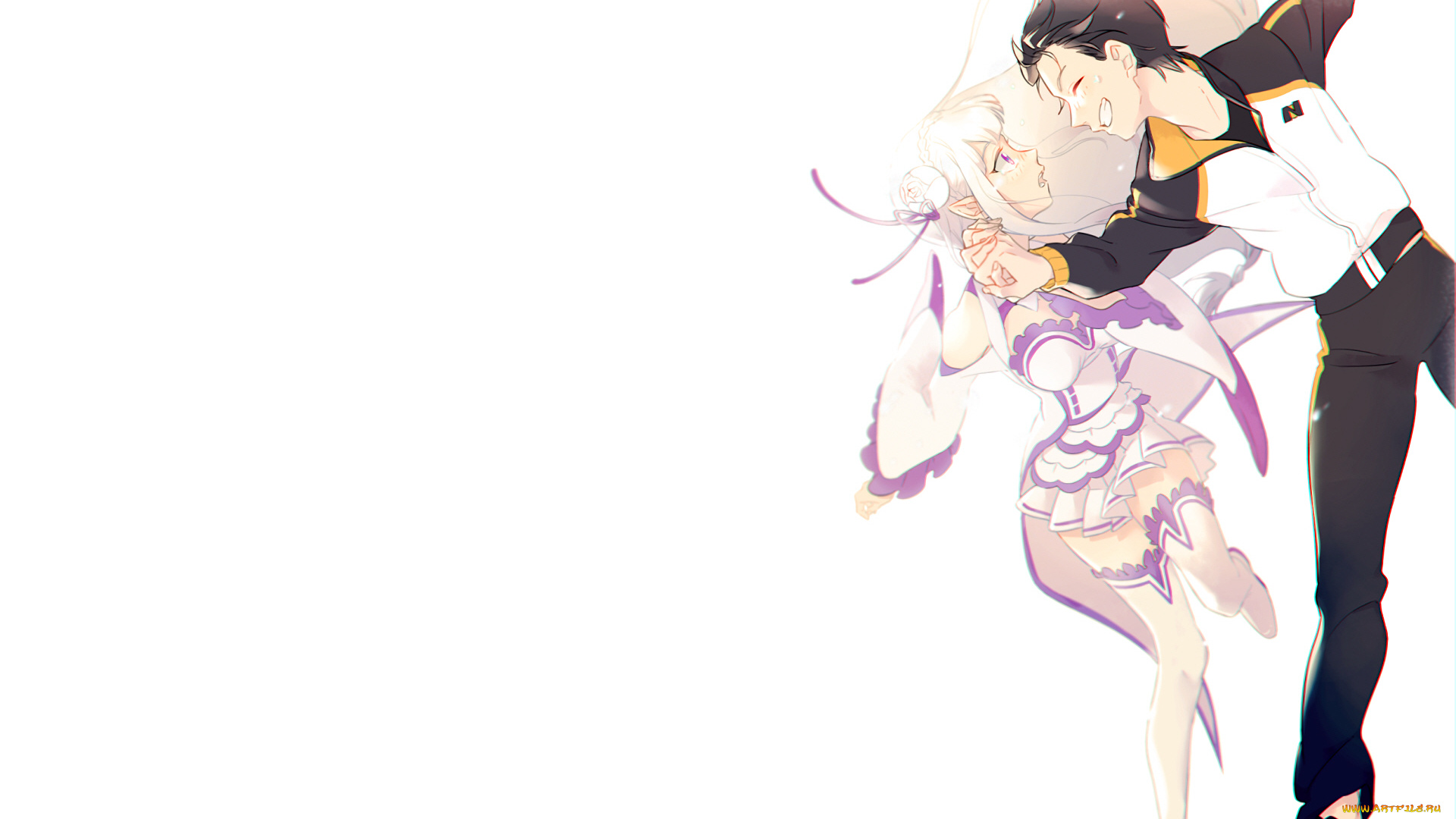 аниме, re, , zero, kara, hajimeru, isekai, seikatsu, двое