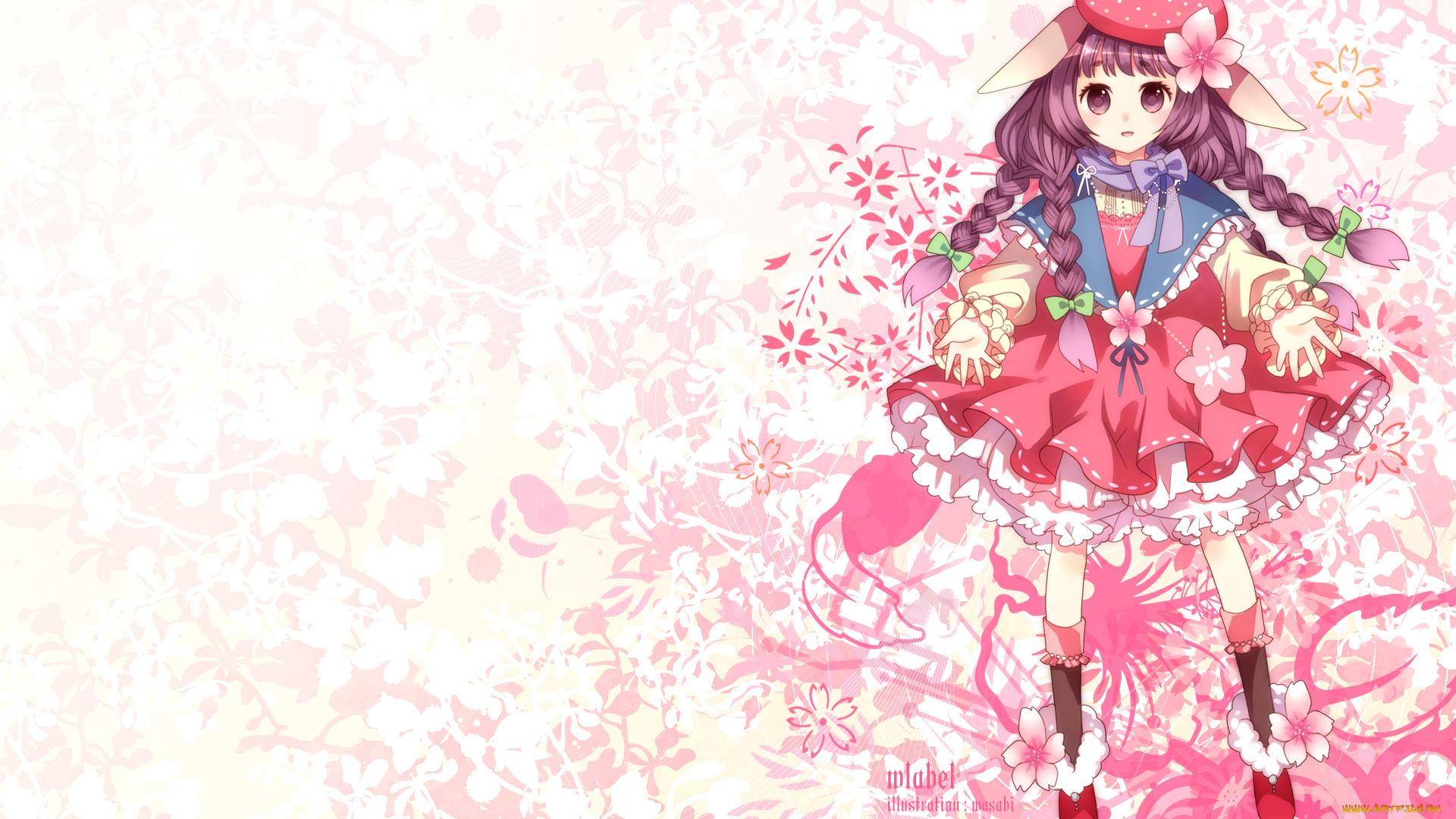 аниме, unknown, , другое, фон, взгляд, девушка