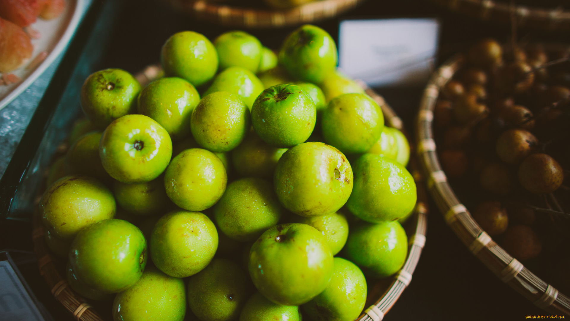 еда, Яблоки, яблоки, зеленые, много