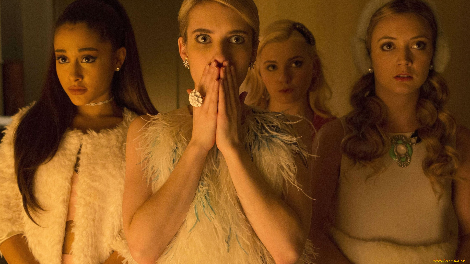 кино, фильмы, scream, queens, , сериал, emma, roberts, ariana, grande