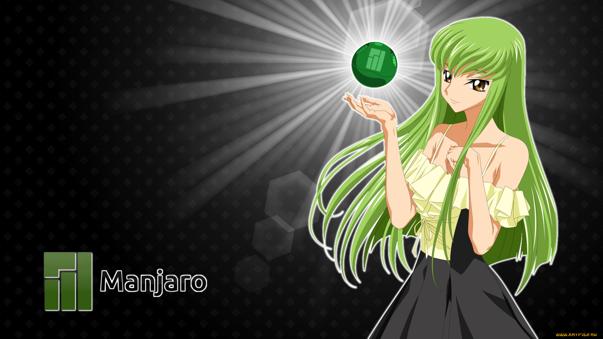 компьютеры, linux, фон, взгляд, логотип, девушка