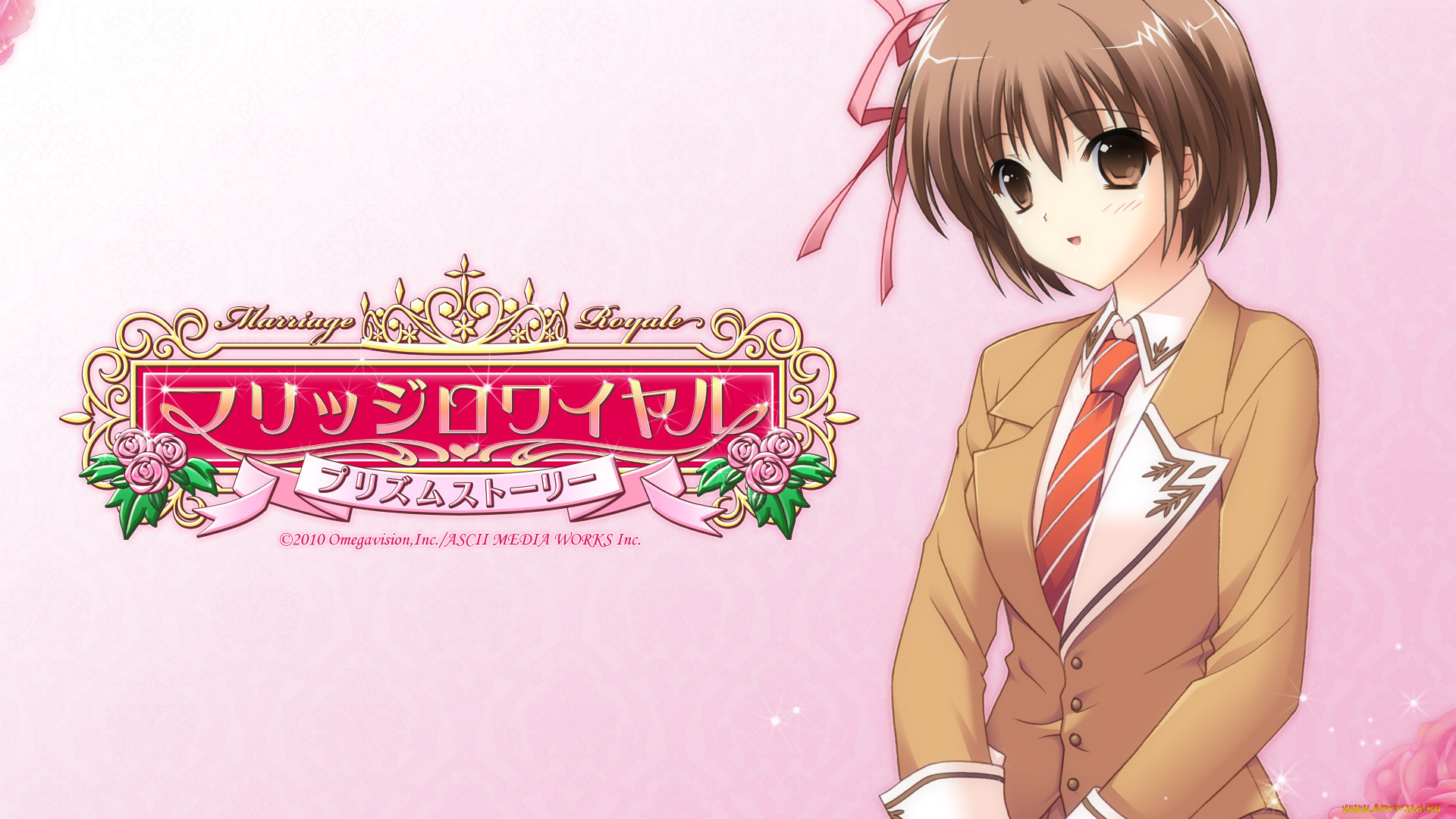 marriage, royale, аниме, взгляд, девушка, фон