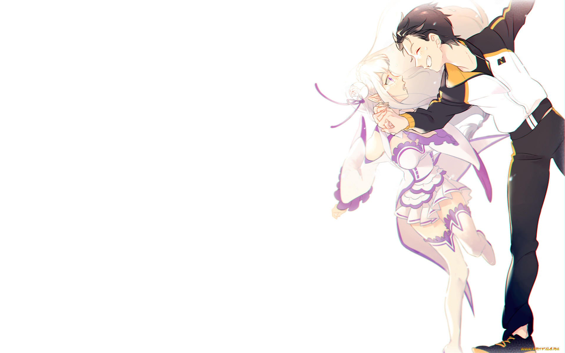 аниме, re, , zero, kara, hajimeru, isekai, seikatsu, двое