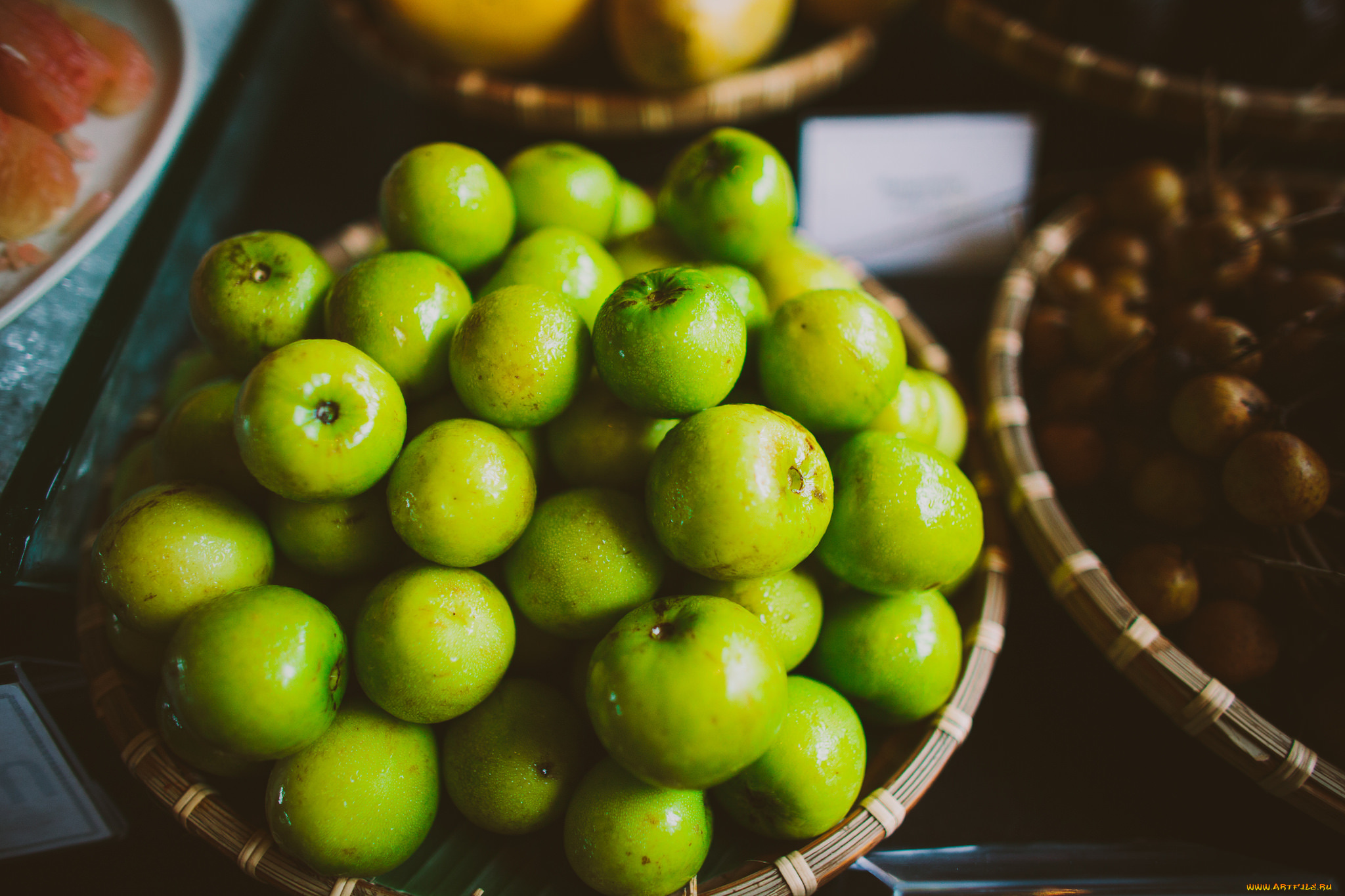 еда, Яблоки, яблоки, зеленые, много