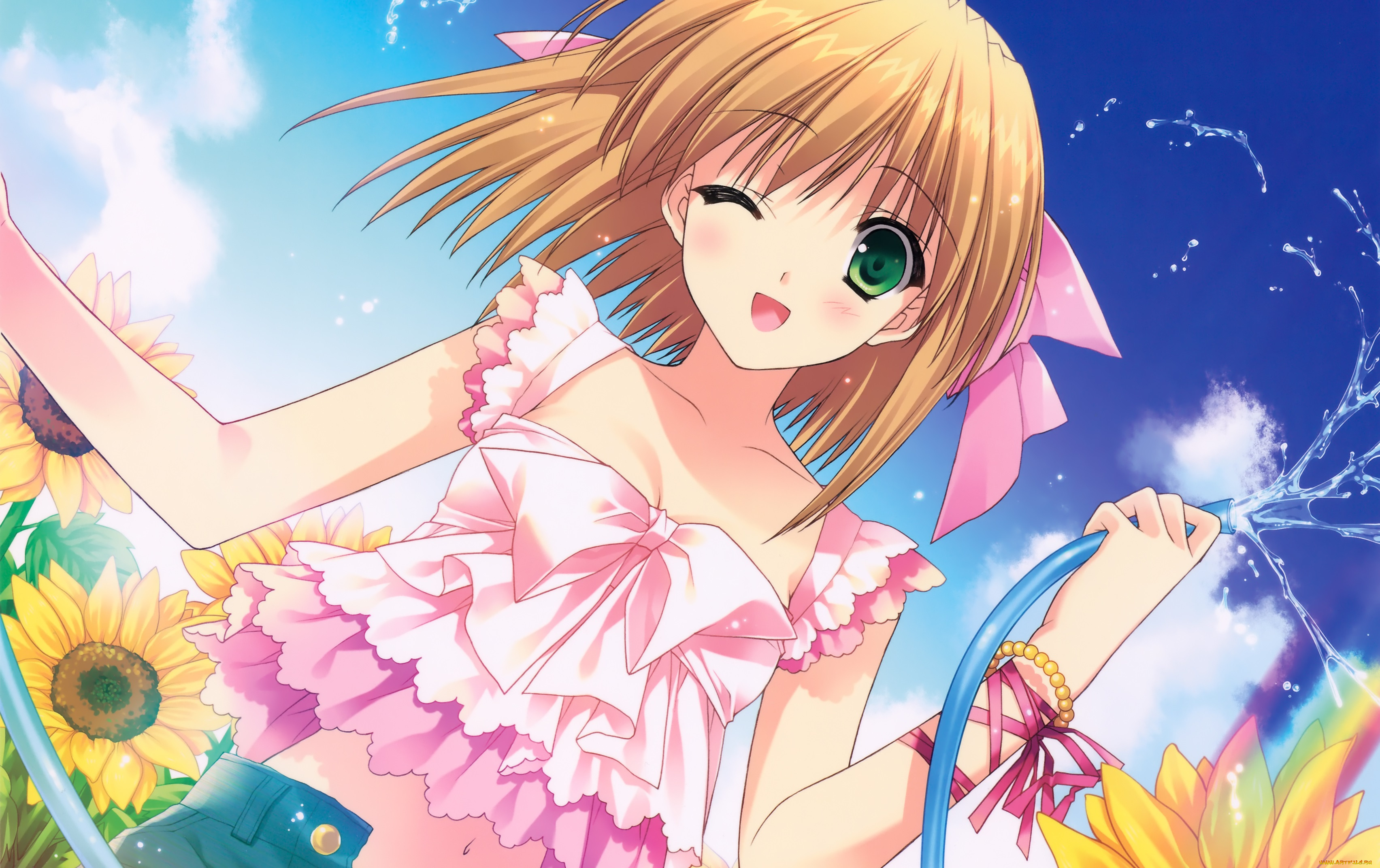 аниме, unknown, , другое, девушка, фон, взгляд