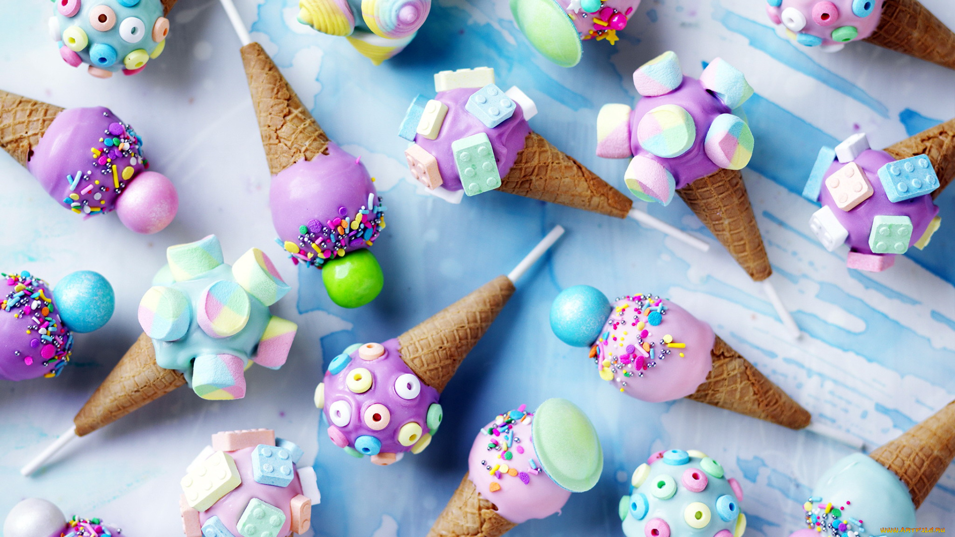 еда, мороженое, , десерты, ассорти, рожок, вафельный