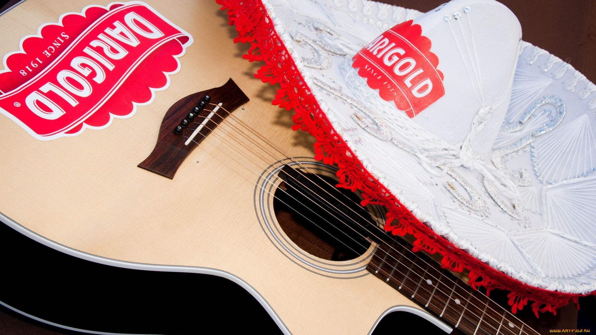 музыка, -музыкальные, инструменты, сомбреро, гитара