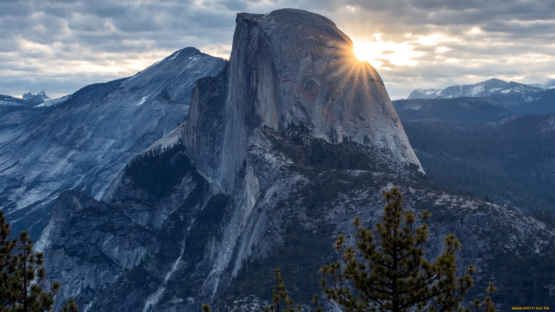 природа, горы, солнце