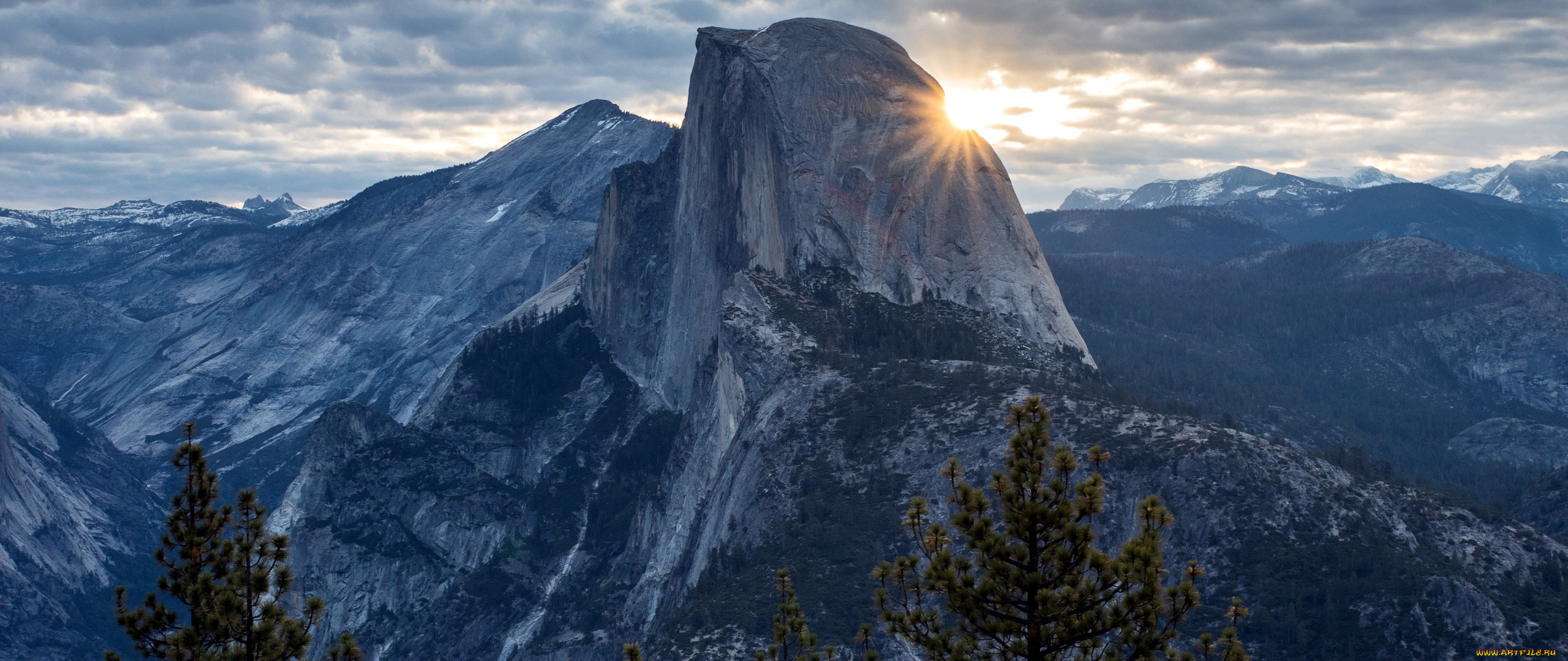 природа, горы, солнце