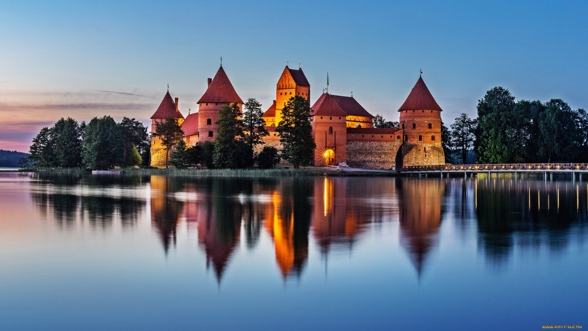 города, тракайский, замок, , литва, trakai, castle