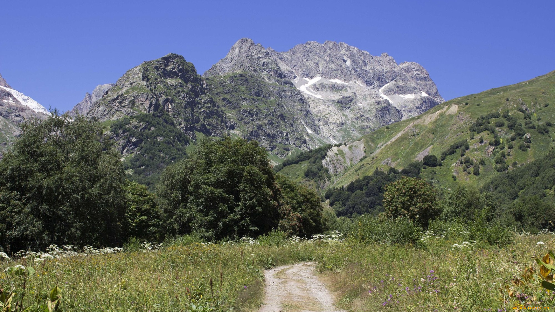 северный, кавказ, природа, горы, северный, кавказ, россия, дорога, скалы