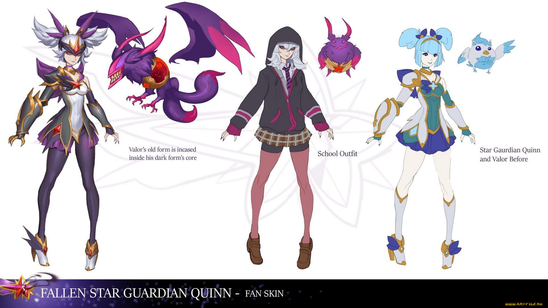 видео, игры, league, of, legends, quinn, образы