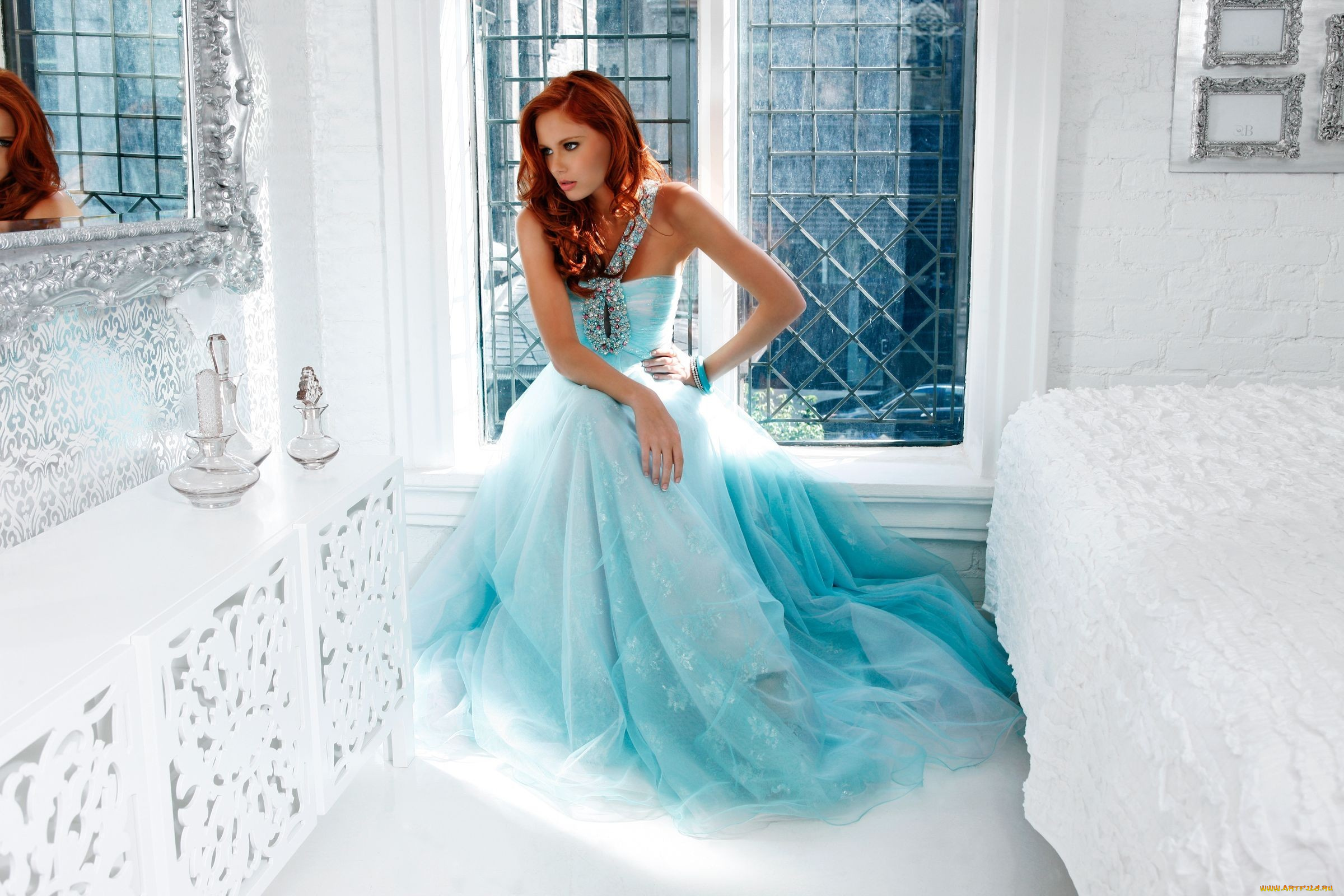 девушка, в, бирюзовом, белье, девушки, -, рыжеволосые, и, разноцветные, девушка, красивая, супер, секси, няша, нежная, классная, модница, лапочка, мадам, alyssa, campanella