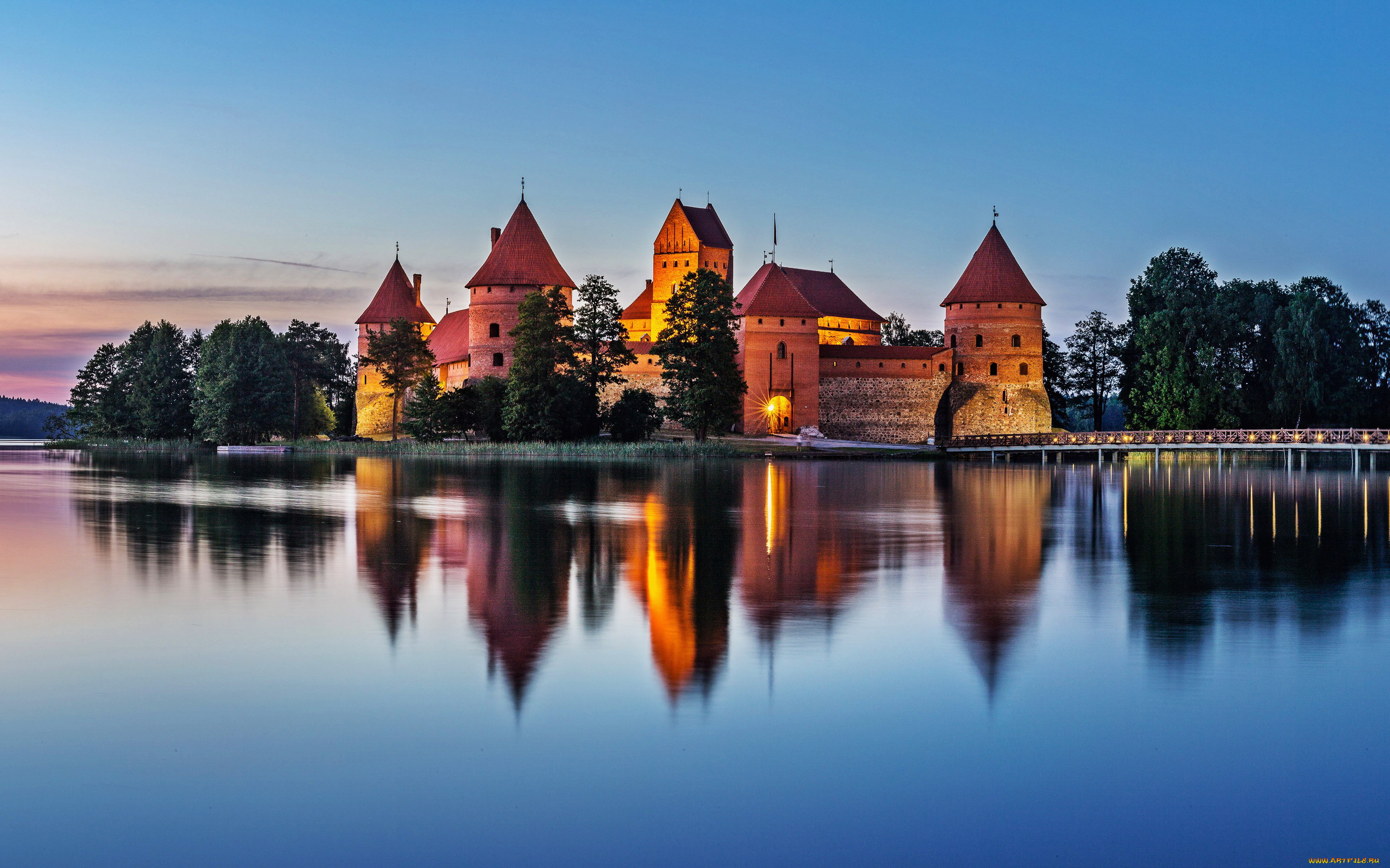 города, тракайский, замок, , литва, trakai, castle