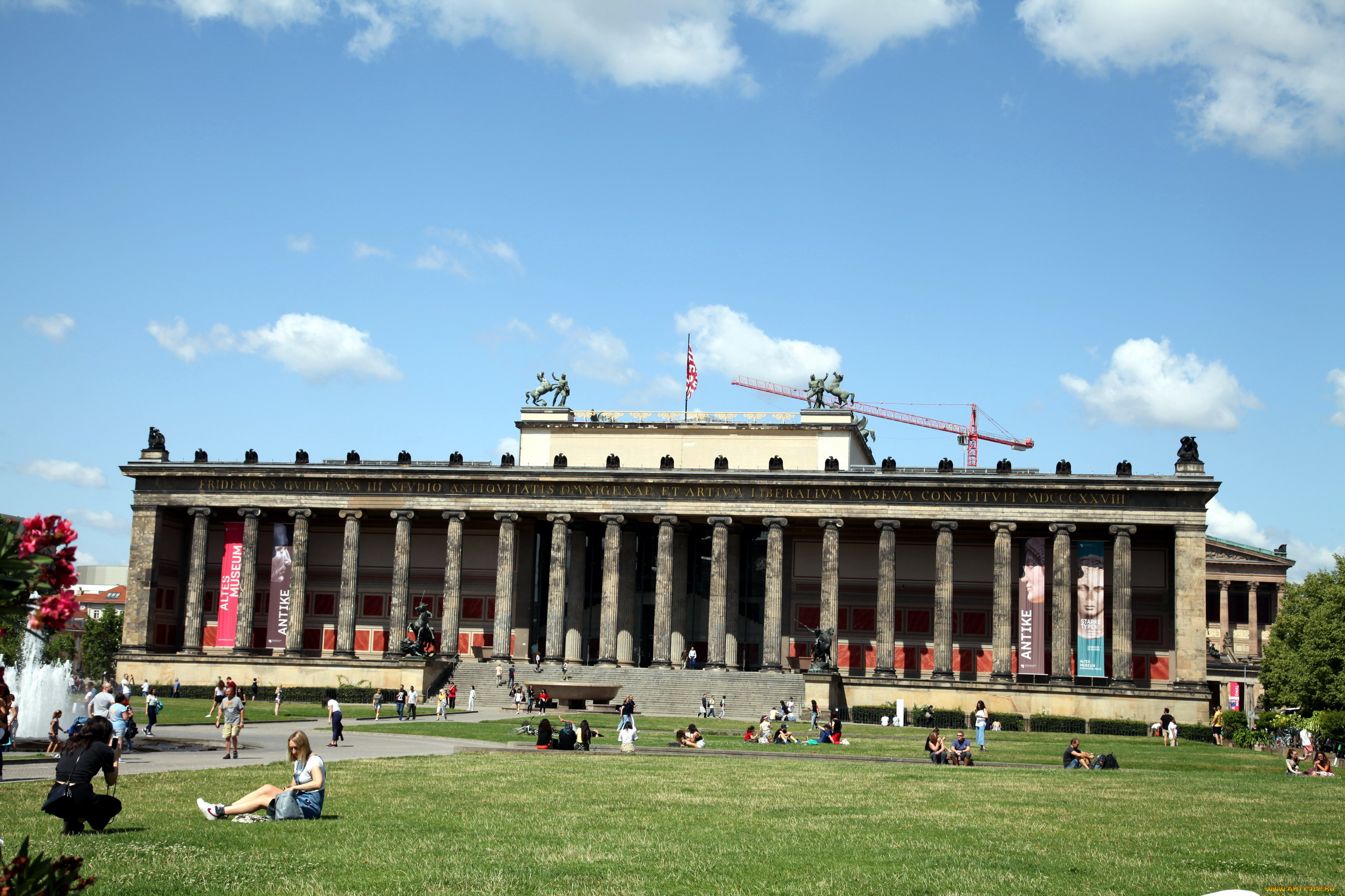 города, берлин, , германия, музей, лужайка