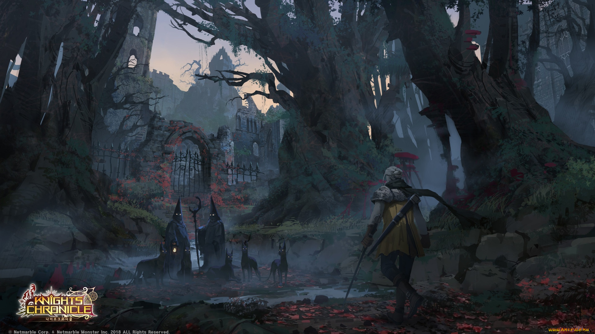видео, игры, knights, chronicle, ворота, деревья, существа