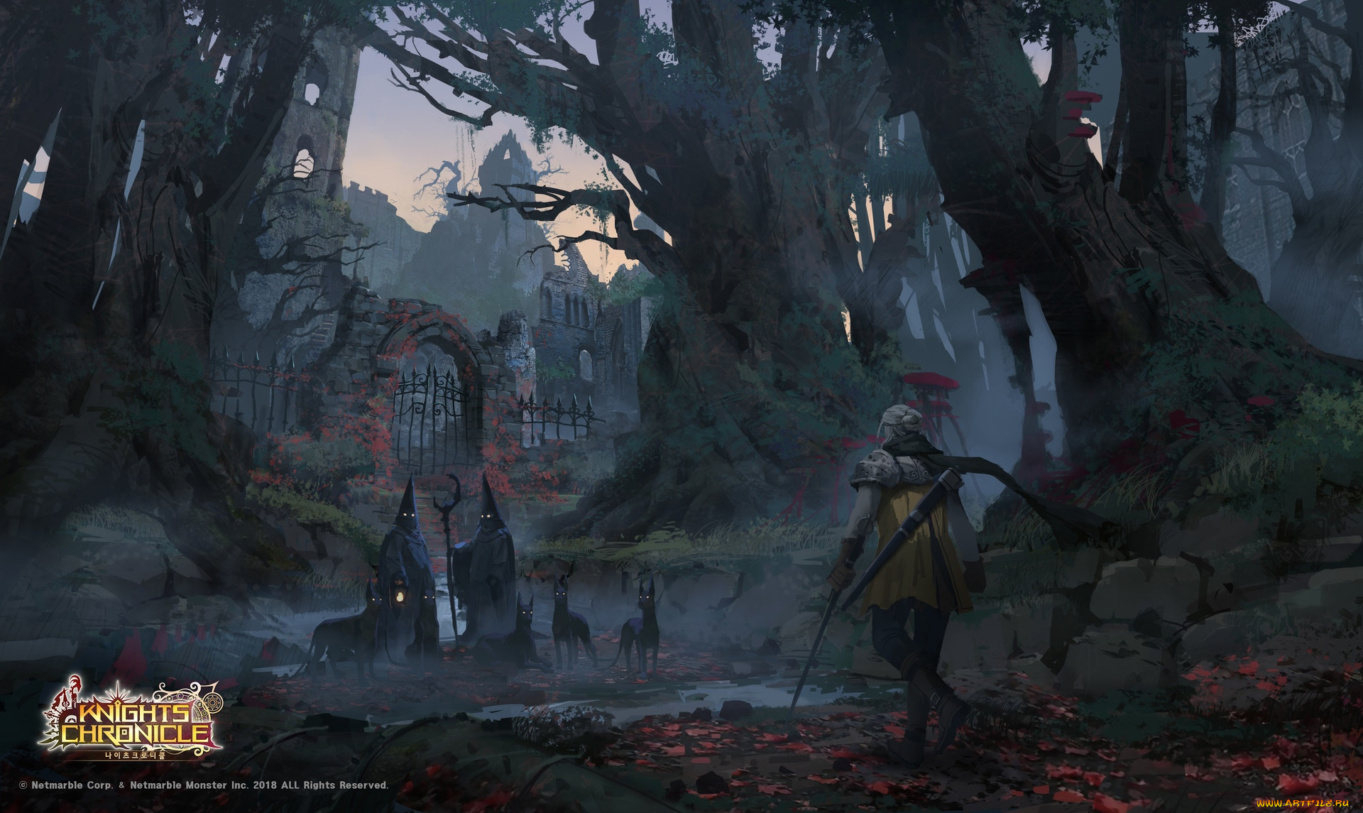 видео, игры, knights, chronicle, ворота, деревья, существа