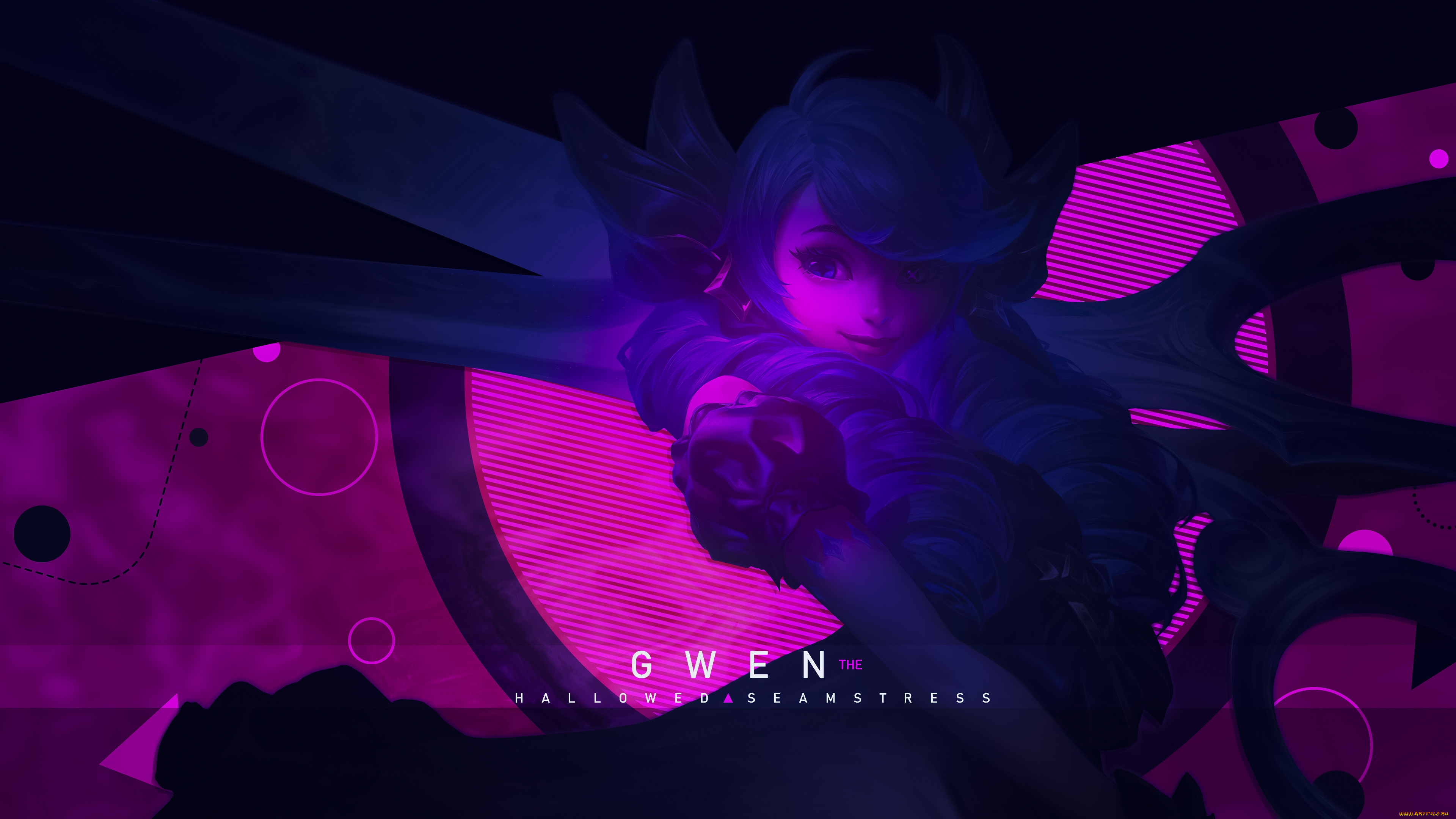 видео, игры, league, of, legends, league, of, legends, gwen