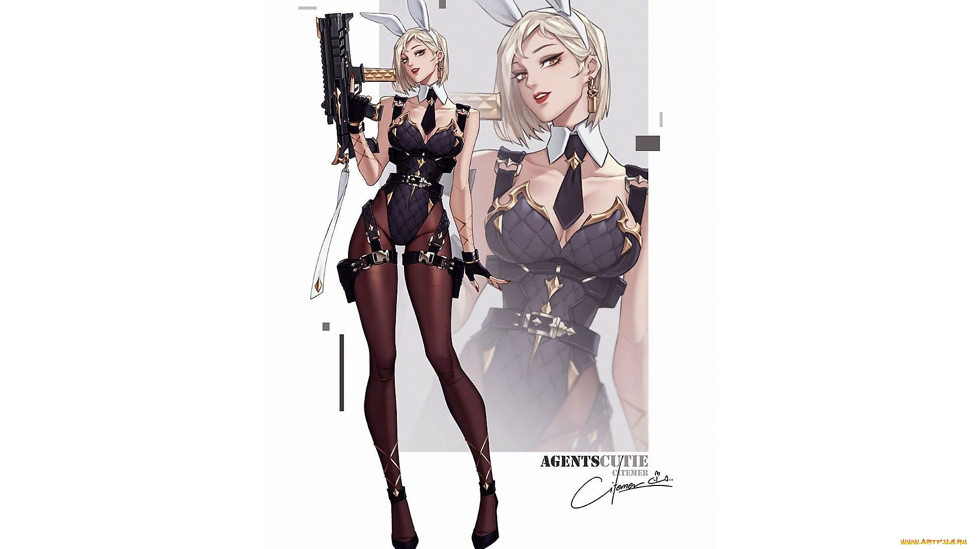 аниме, оружие, , техника, , технологии, девушка, ушки