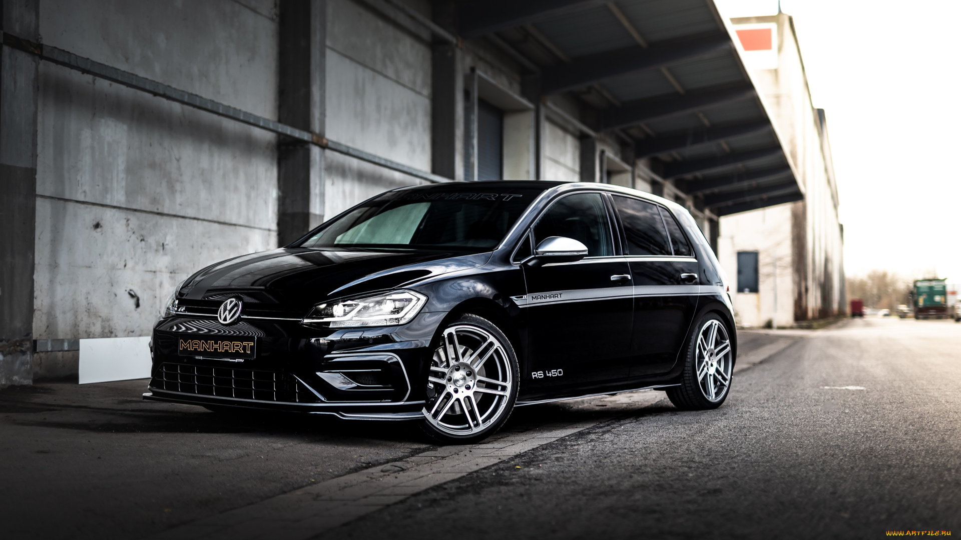 автомобили, volkswagen, черный, здание