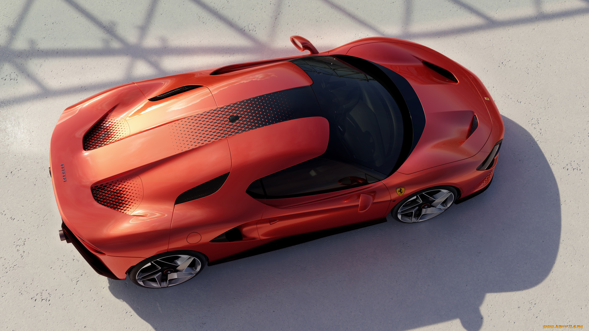 ferrari, sp48, unica, 2022, автомобили, ferrari, sp48, unica, феррари, суперкар, вид, сверху, крыша