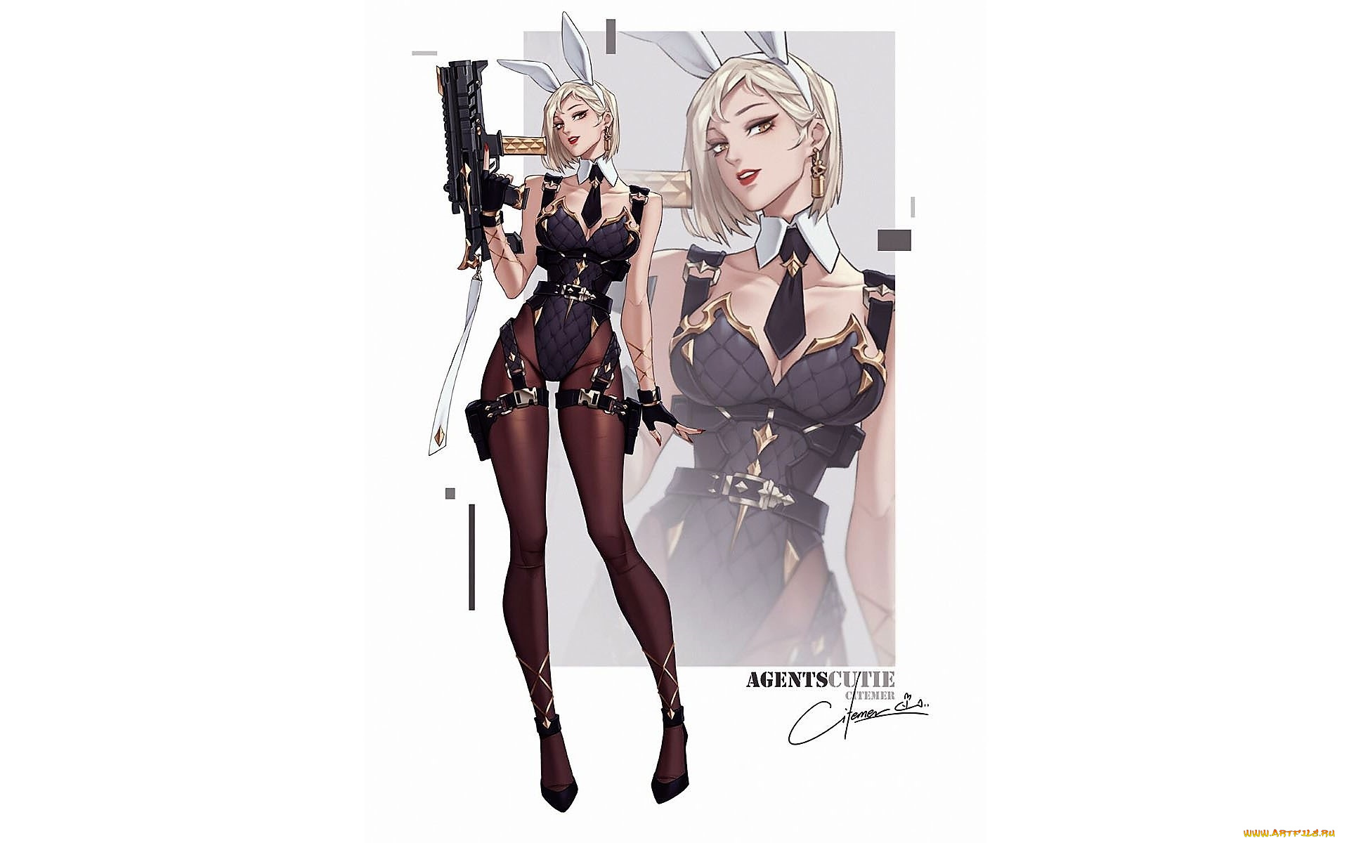 аниме, оружие, , техника, , технологии, девушка, ушки