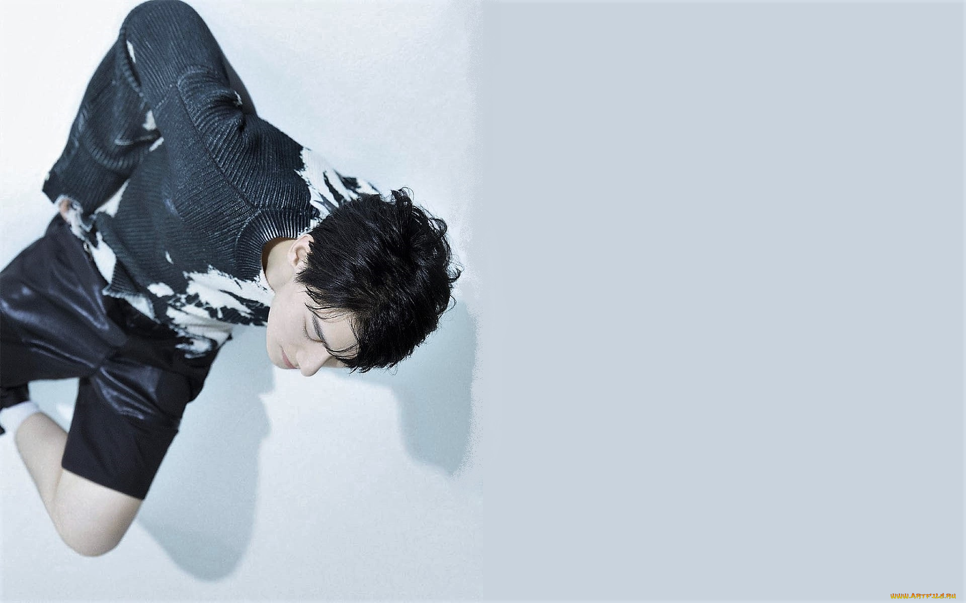 мужчины, wang, zhuocheng, актер, свитер, шорты