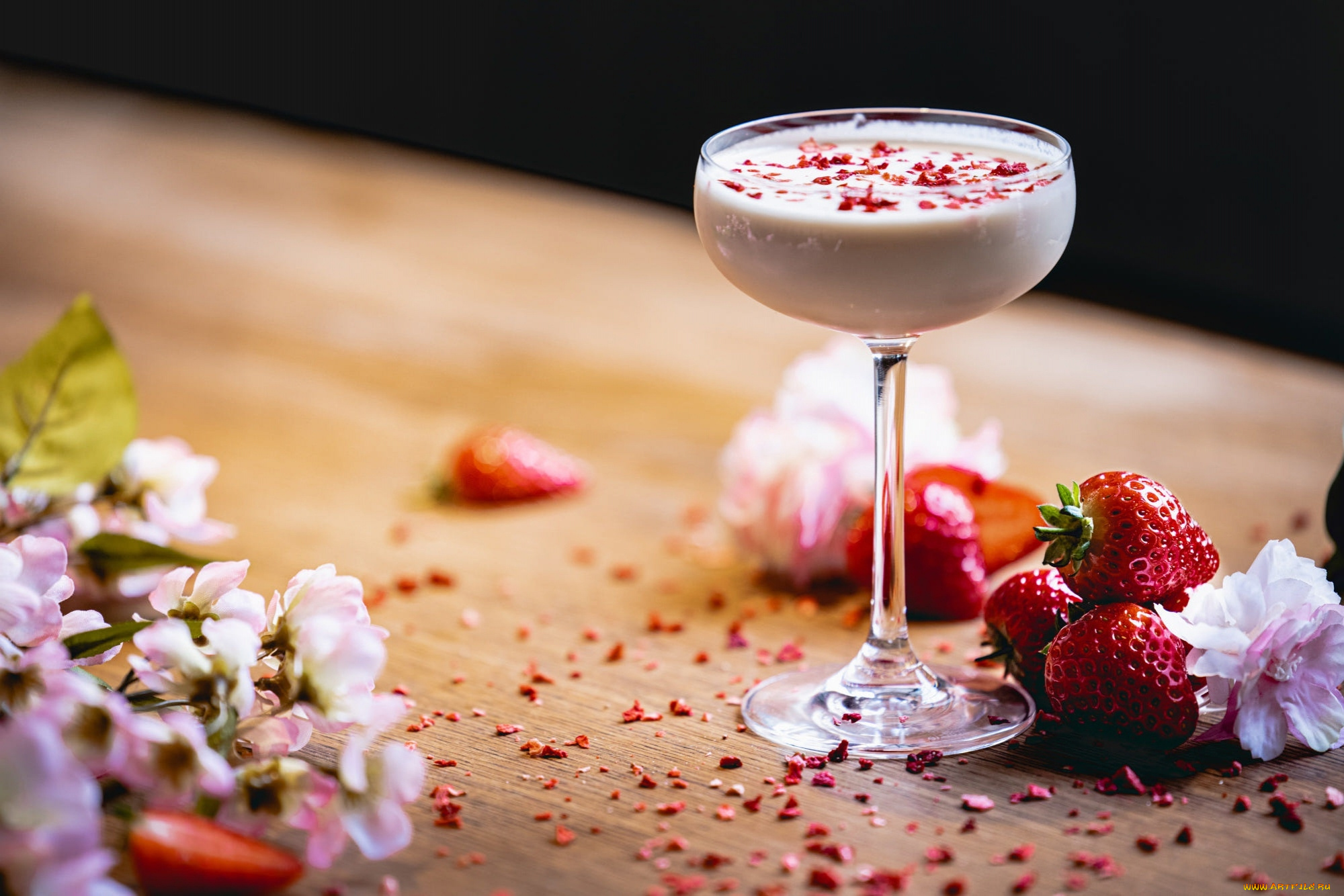 еда, мороженое, , десерты, бокал, десерт, клубника