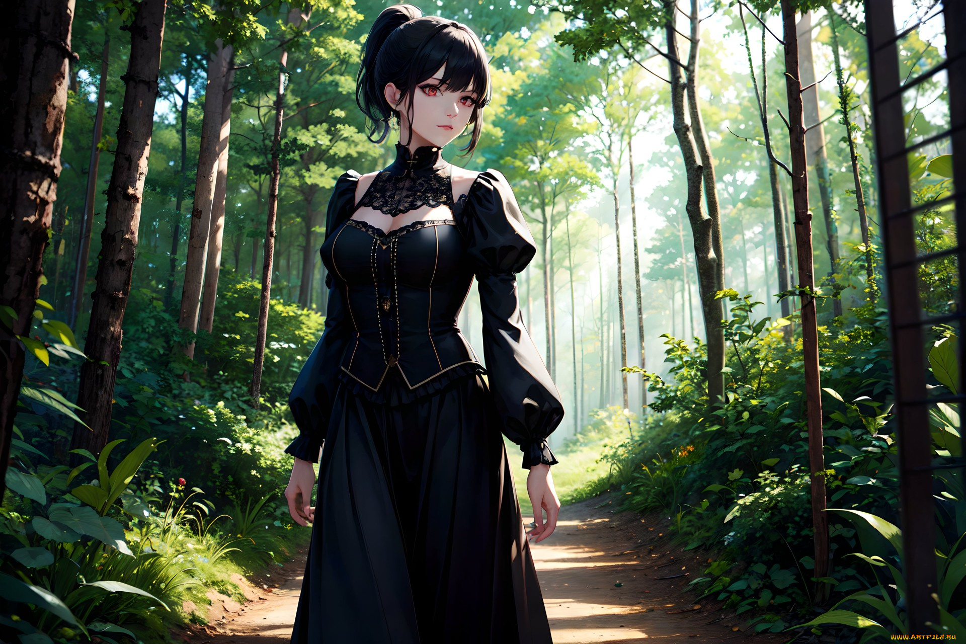 аниме, пейзажи, , природа, нейросети, графика, нейроарт, ai, art, нейронные, сети, рисунки, нейро, искусство, девушка