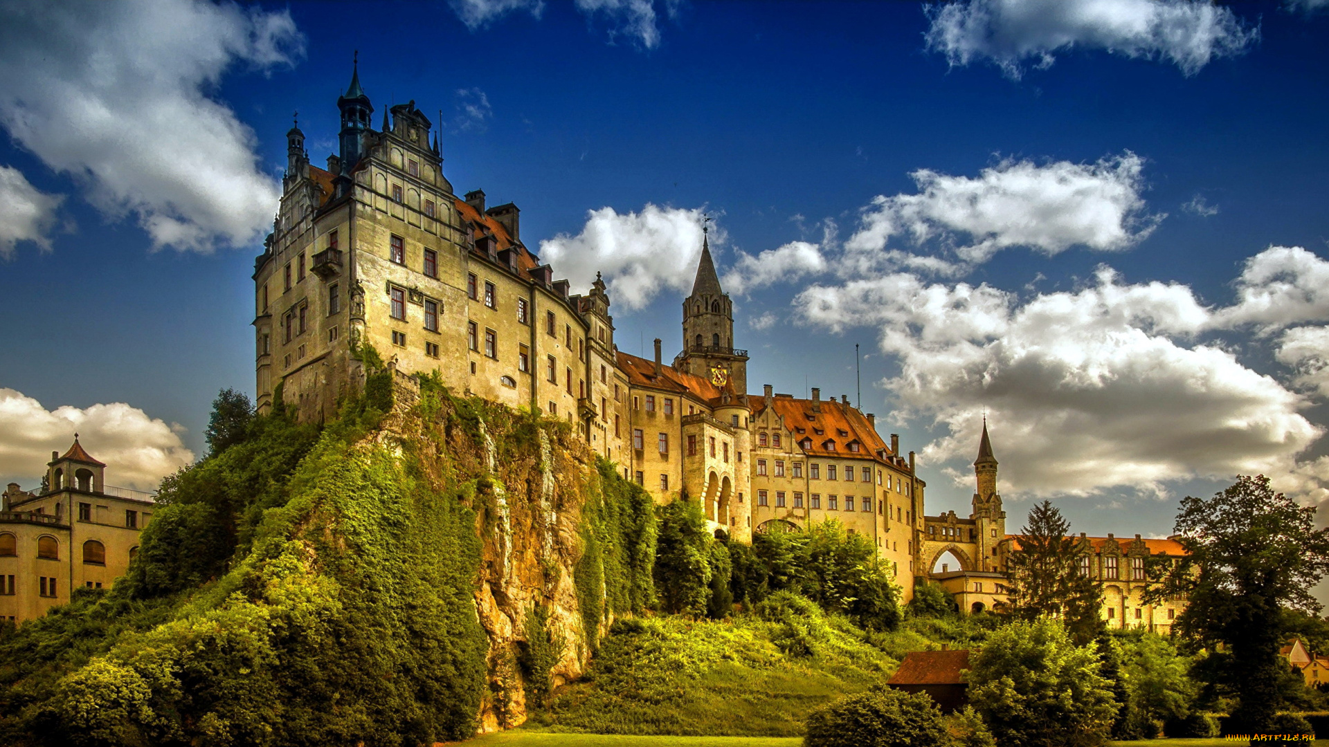 sigmaringen, castle, germany, города, замки, германии, sigmaringen, castle