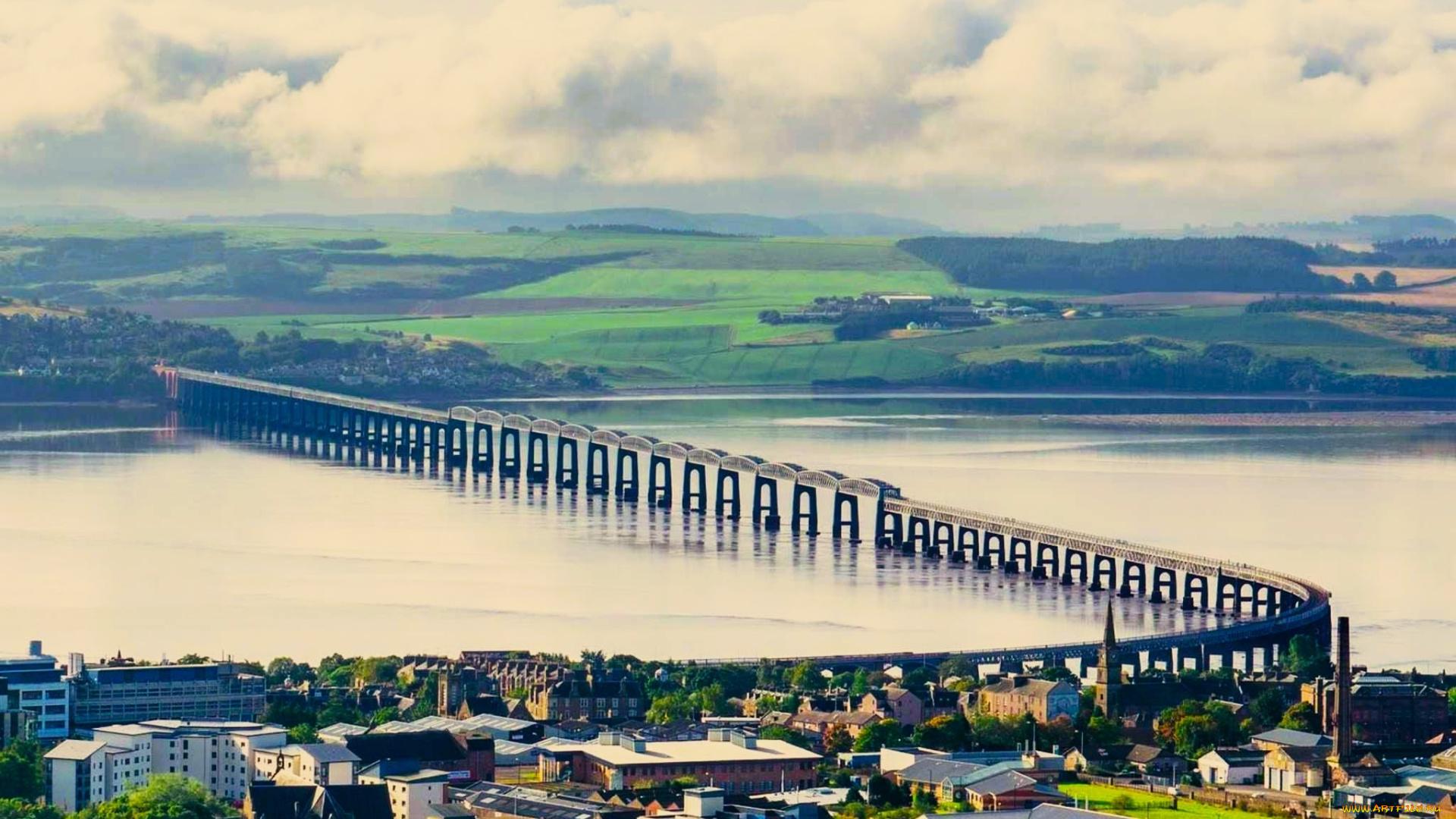 tay, bridge, dundee, scotland, города, -, мосты, tay, bridge