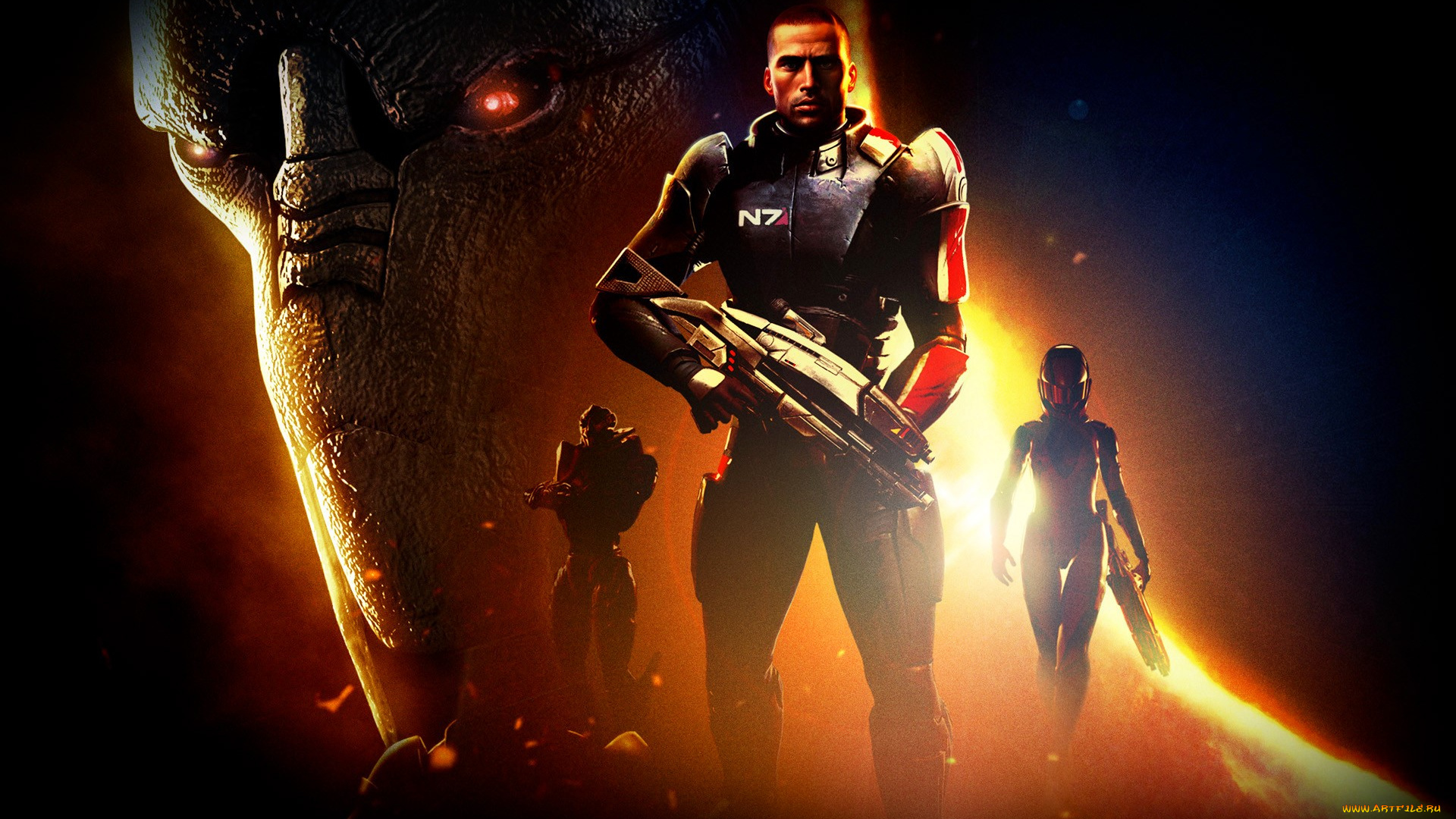 видео, игры, mass, effect, люди, броня, оружие