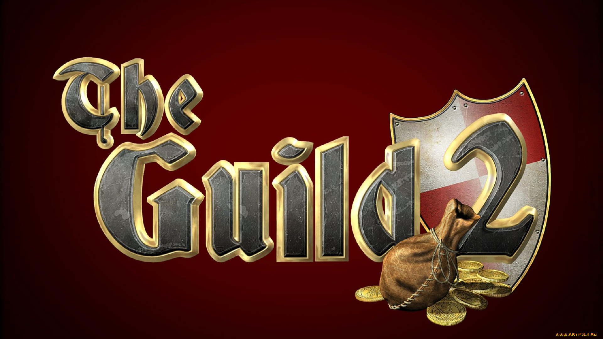 видео, игры, the, guild, 2, щит, мешочек