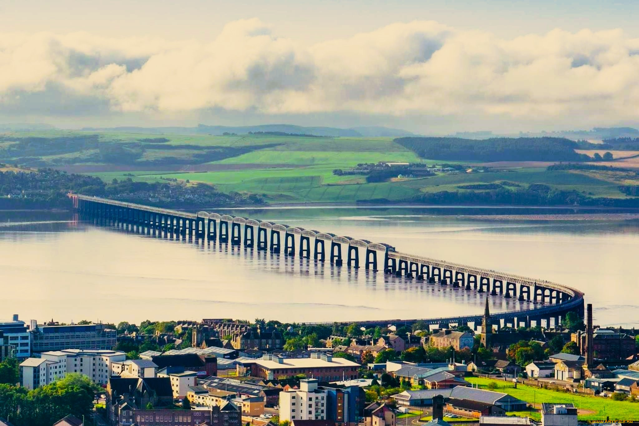 tay, bridge, dundee, scotland, города, -, мосты, tay, bridge