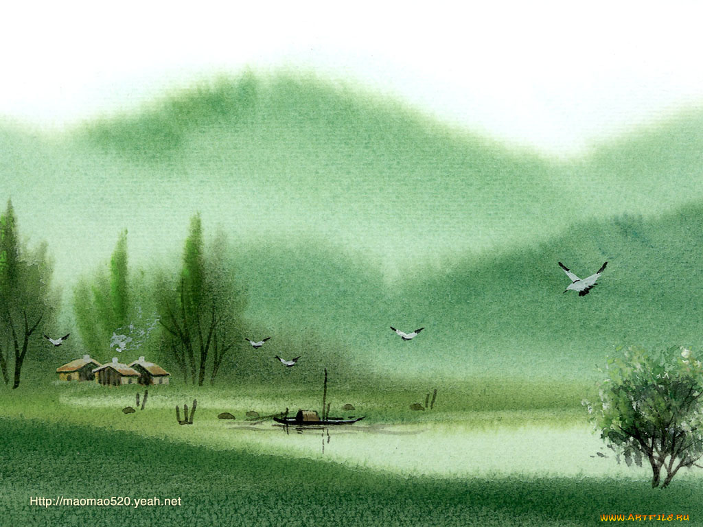 рисованные, природа