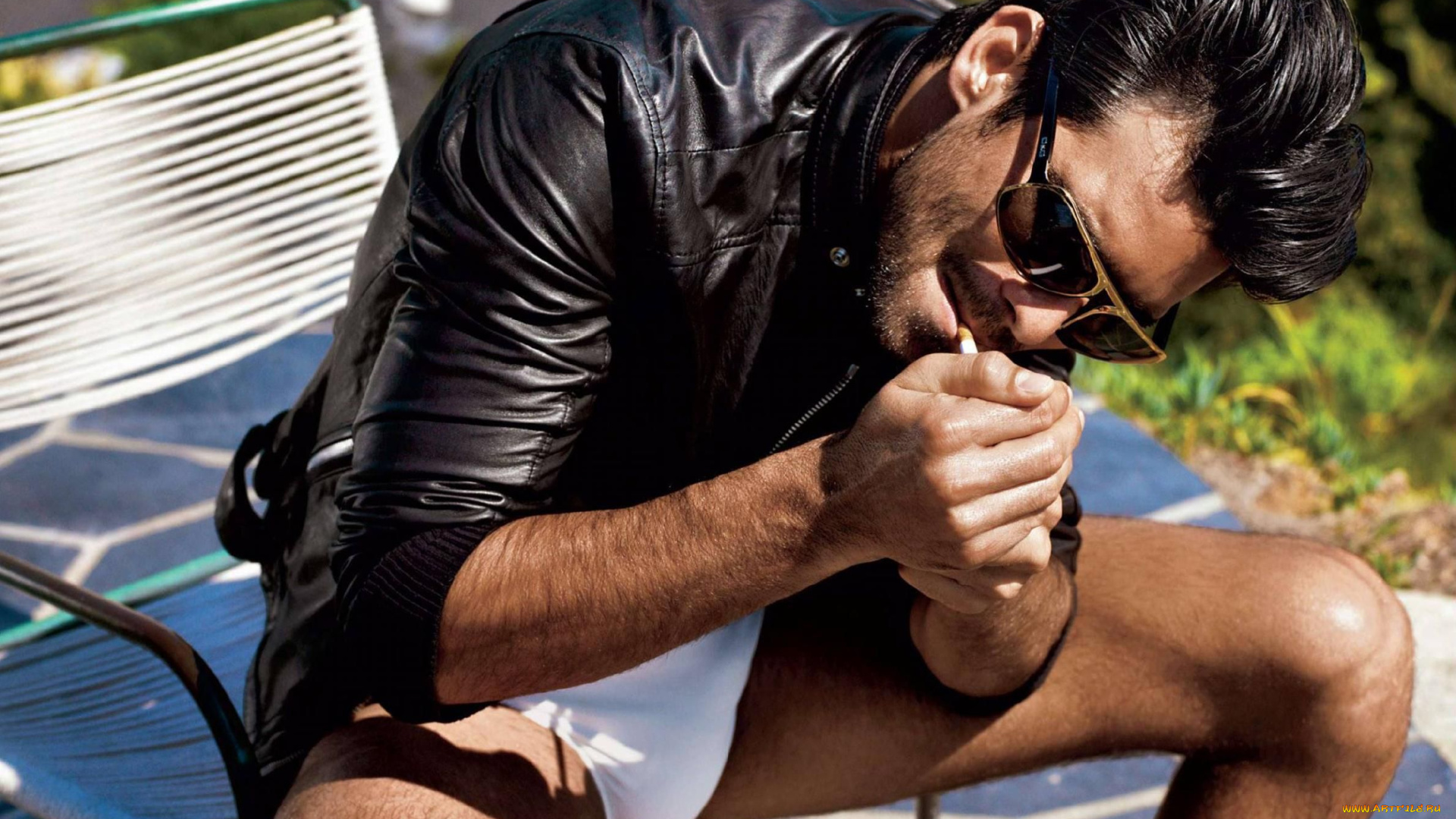 мужчины, unsort, плавки, куртка, очки