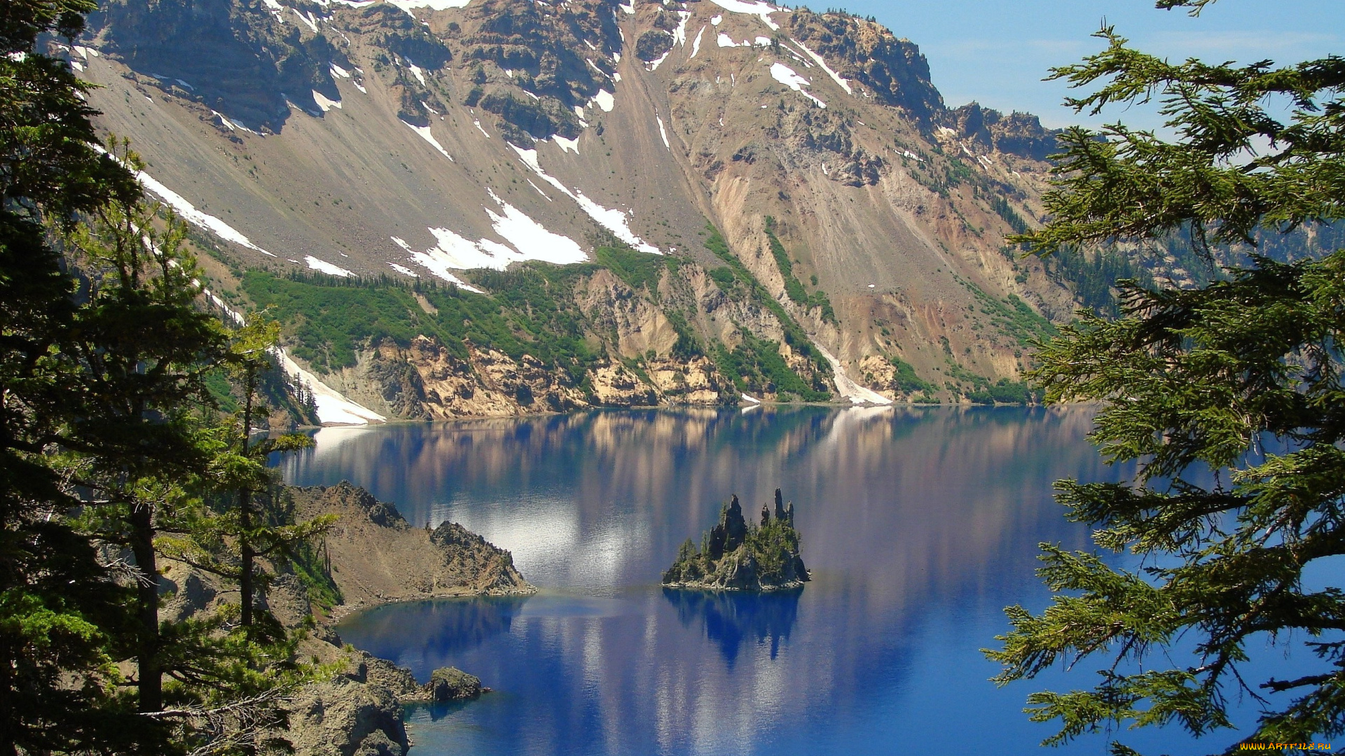 природа, реки, озера, горы, вода, ель