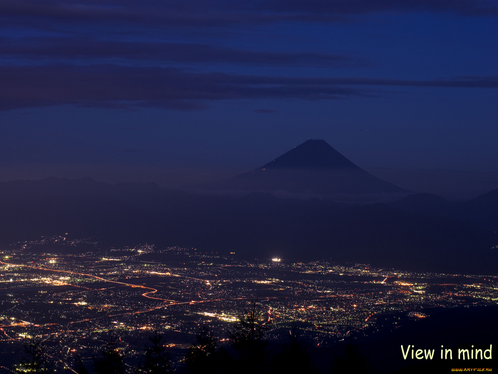 города, огни, ночного, свет, город, ночь, monterrey, mexico