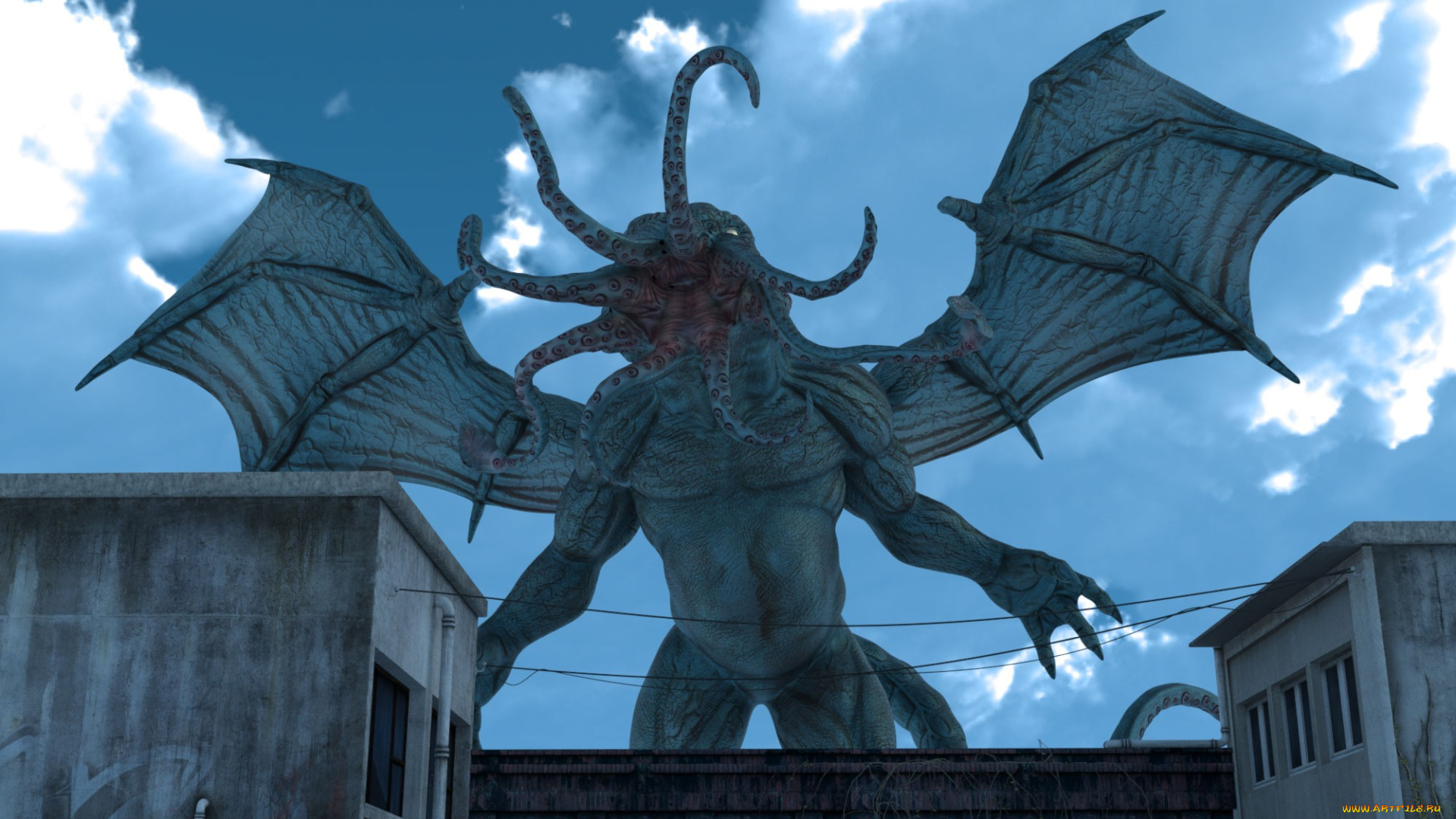 3д, графика, creatures, существа, from, the, never