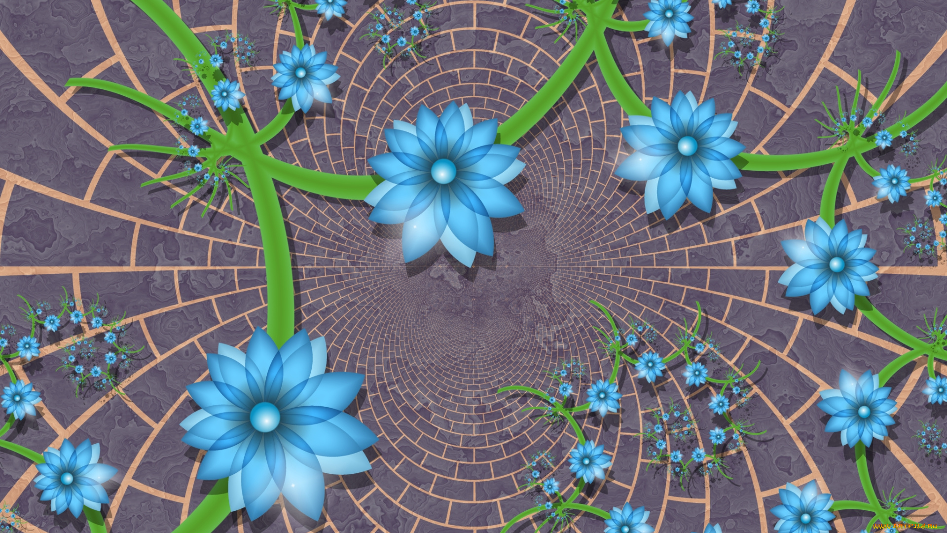 3д, графика, flowers, цветы, фон, узор, цвета, лепестки