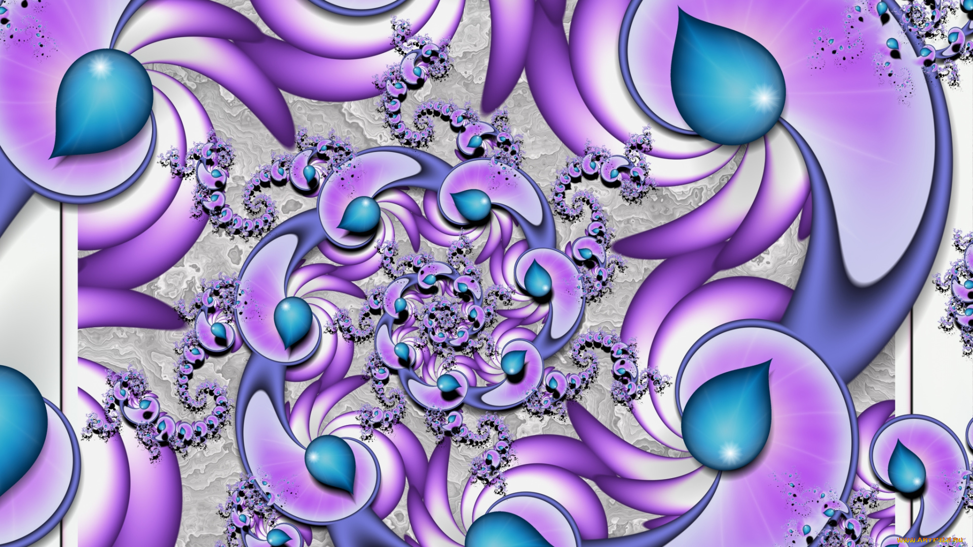 3д, графика, fractal, фракталы, узор, цвета, фон