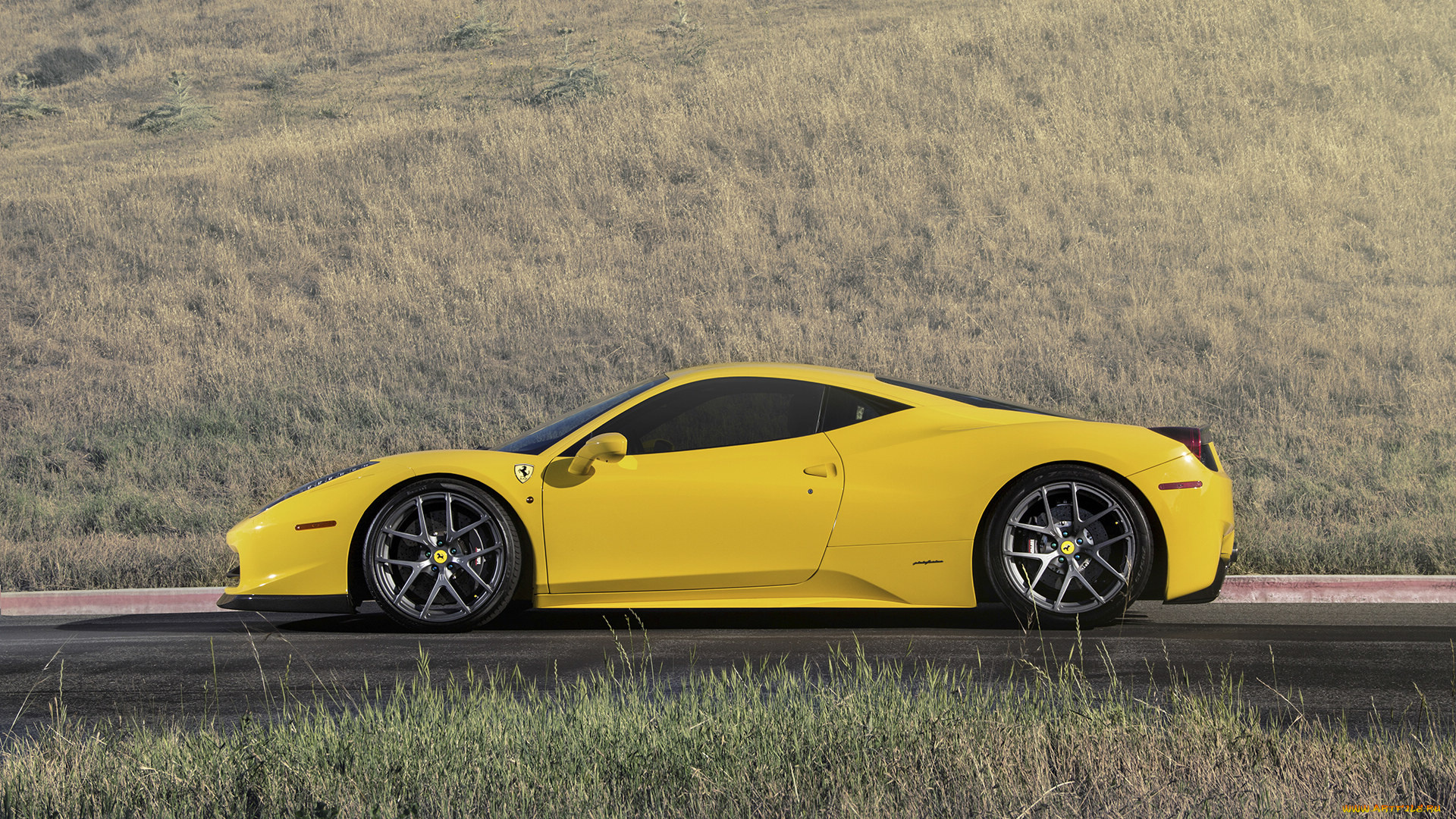 автомобили, ferrari, 458, supercar, yellow