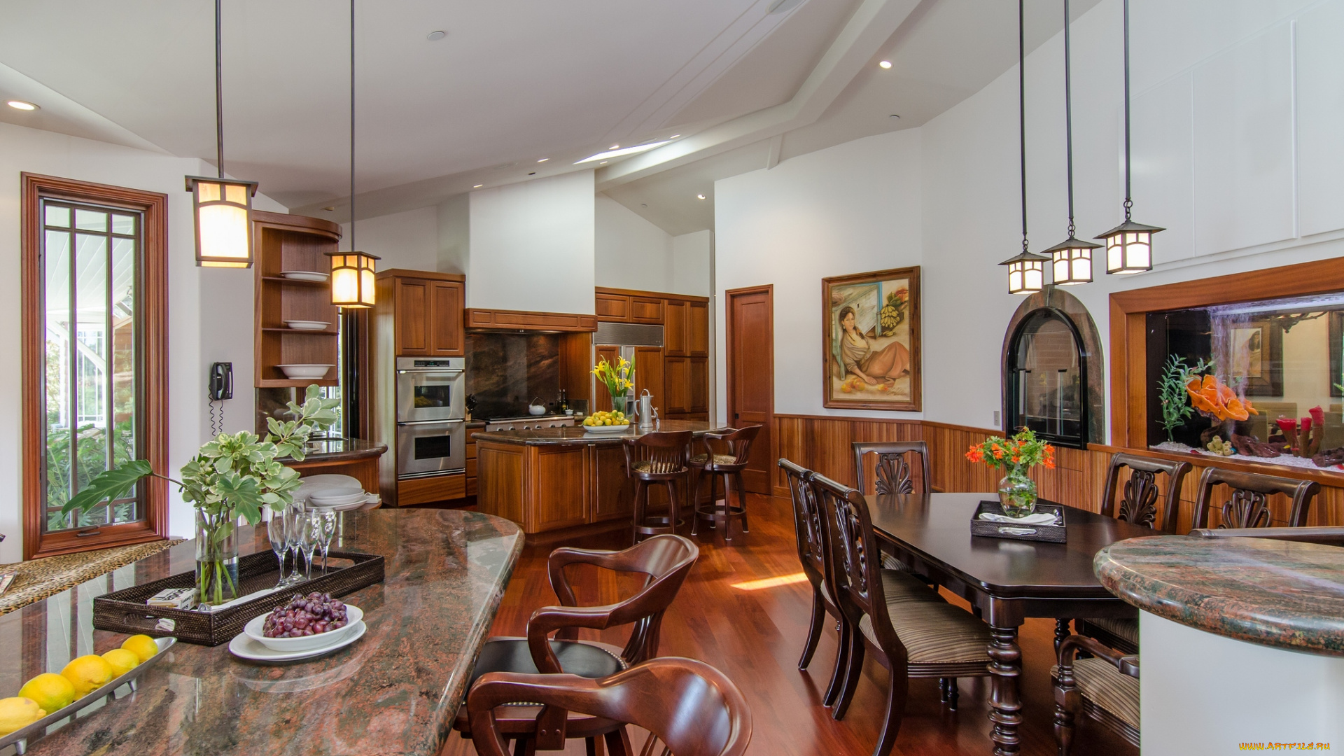 интерьер, другое, стулья, стол, кухня