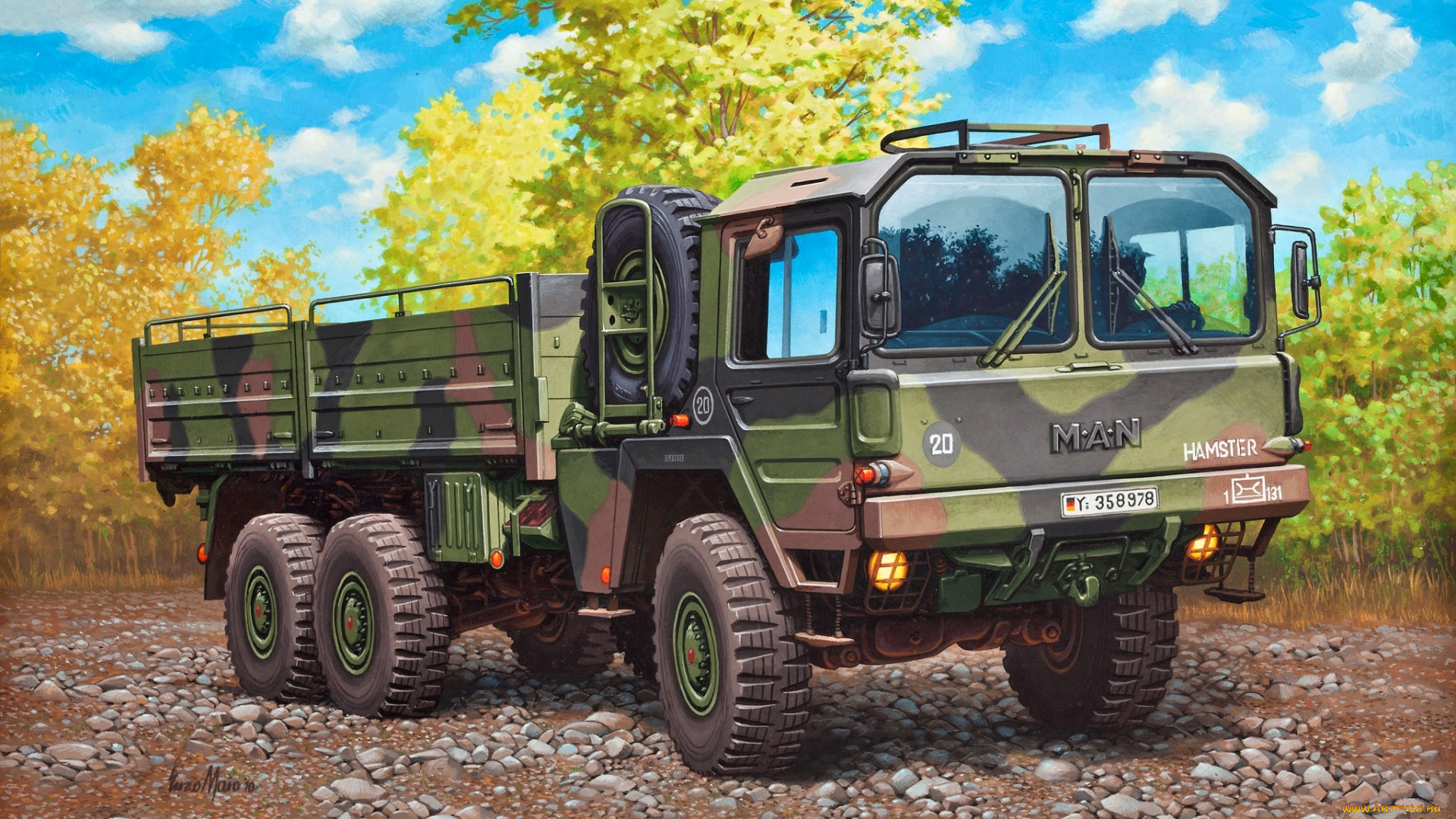 техника, военная, enzo, maio, армейский, грузовик, man, 6х6, германия