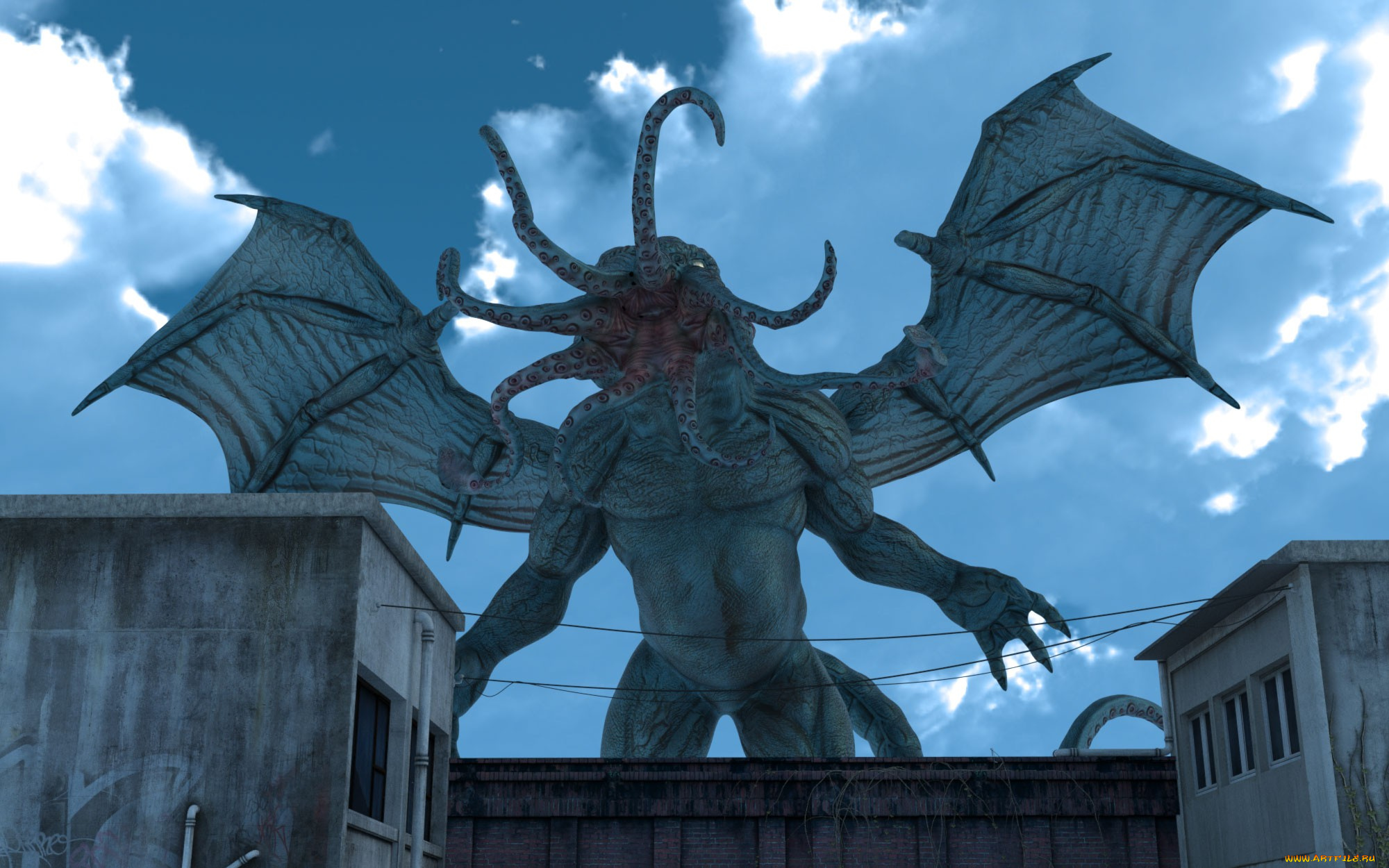 3д, графика, creatures, существа, from, the, never