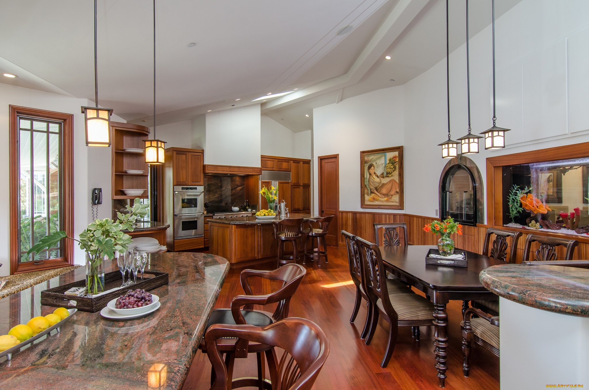 интерьер, другое, стулья, стол, кухня