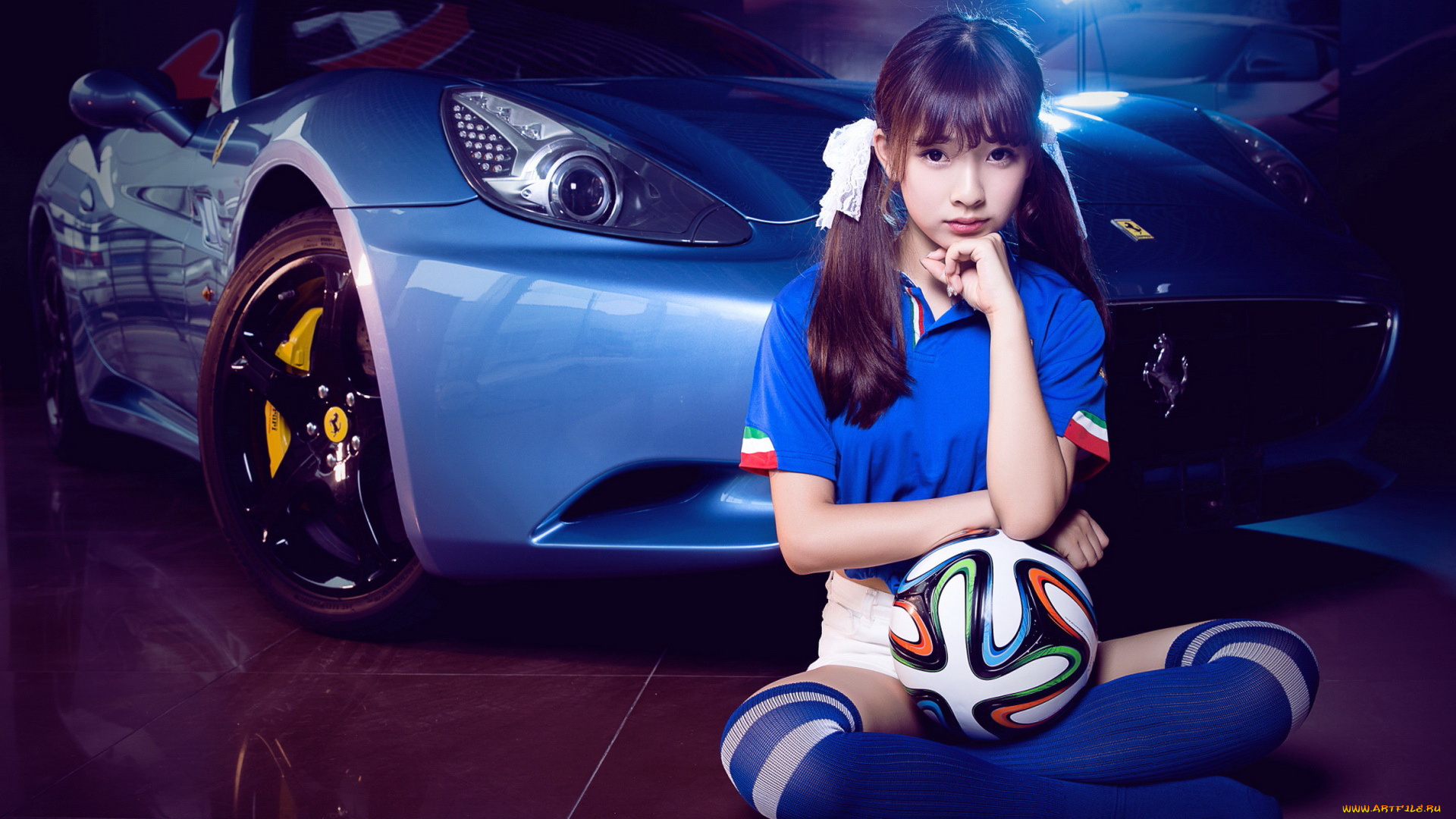 автомобили, авто, с, девушками, автомобиль, девушка, азиатка