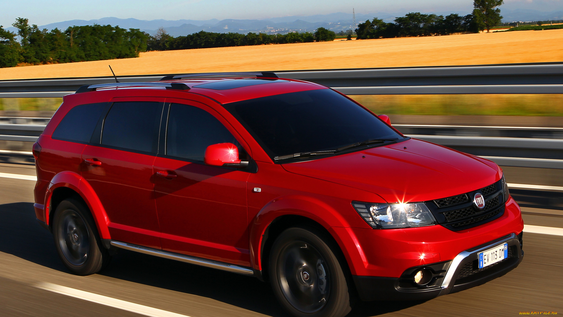 автомобили, fiat, cross, freemont, красный, 2014г, 345