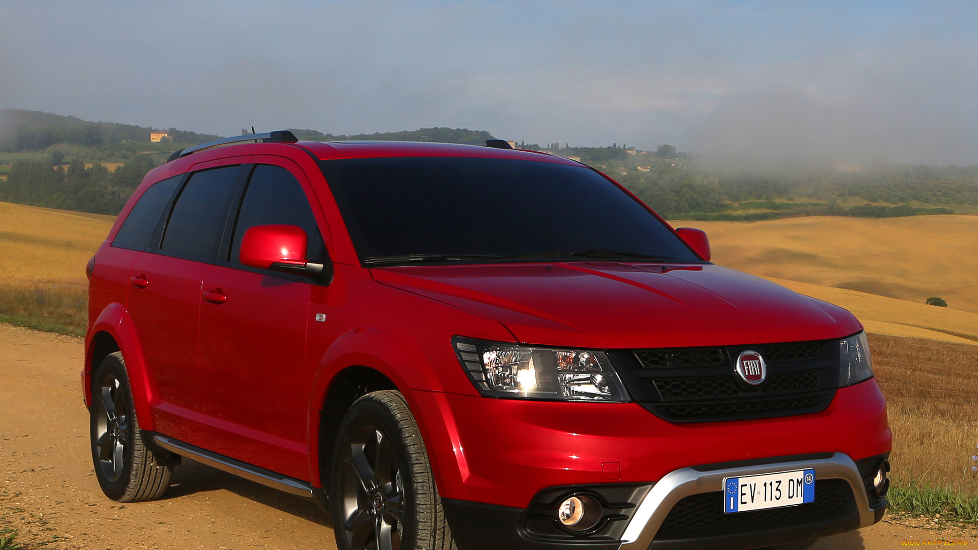 автомобили, fiat, красный, 2014г, 345, cross, freemont