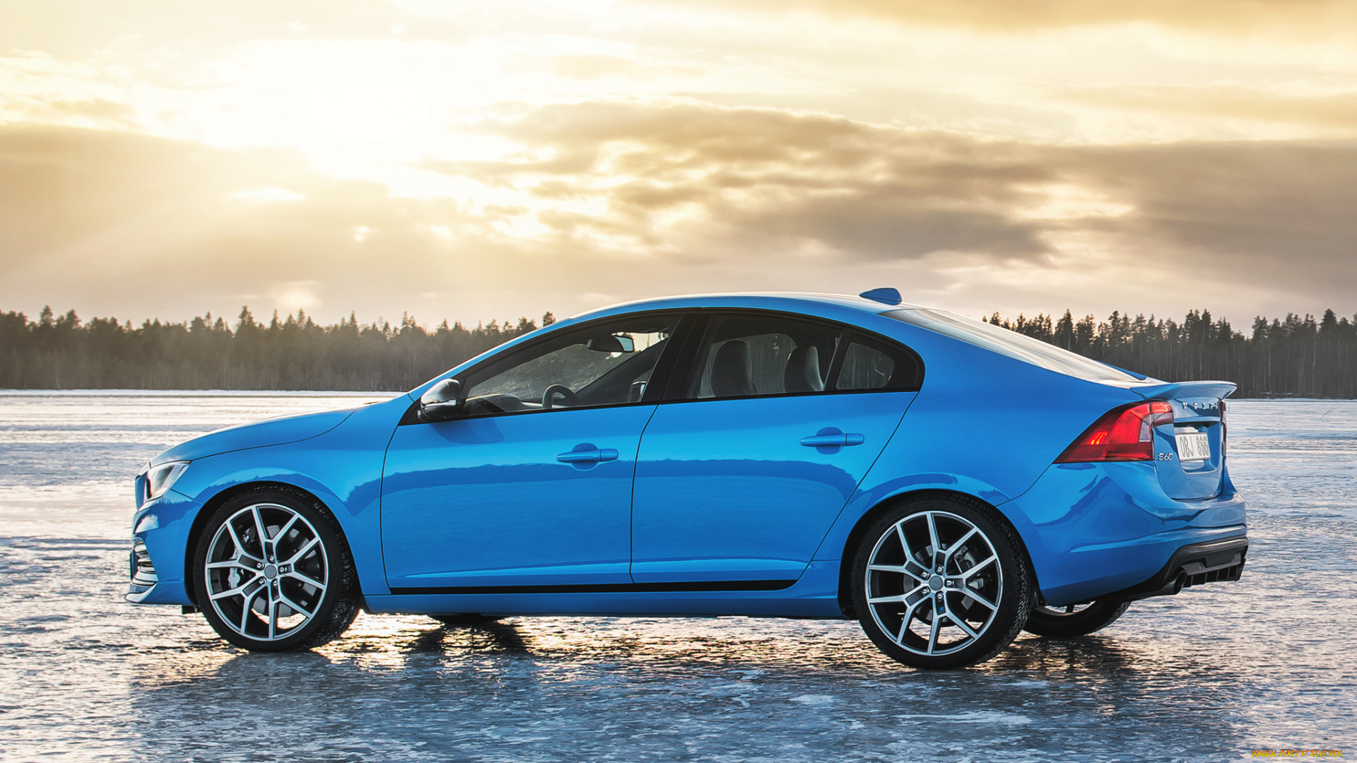 автомобили, volvo, голубой, s60, 2014г, polestar